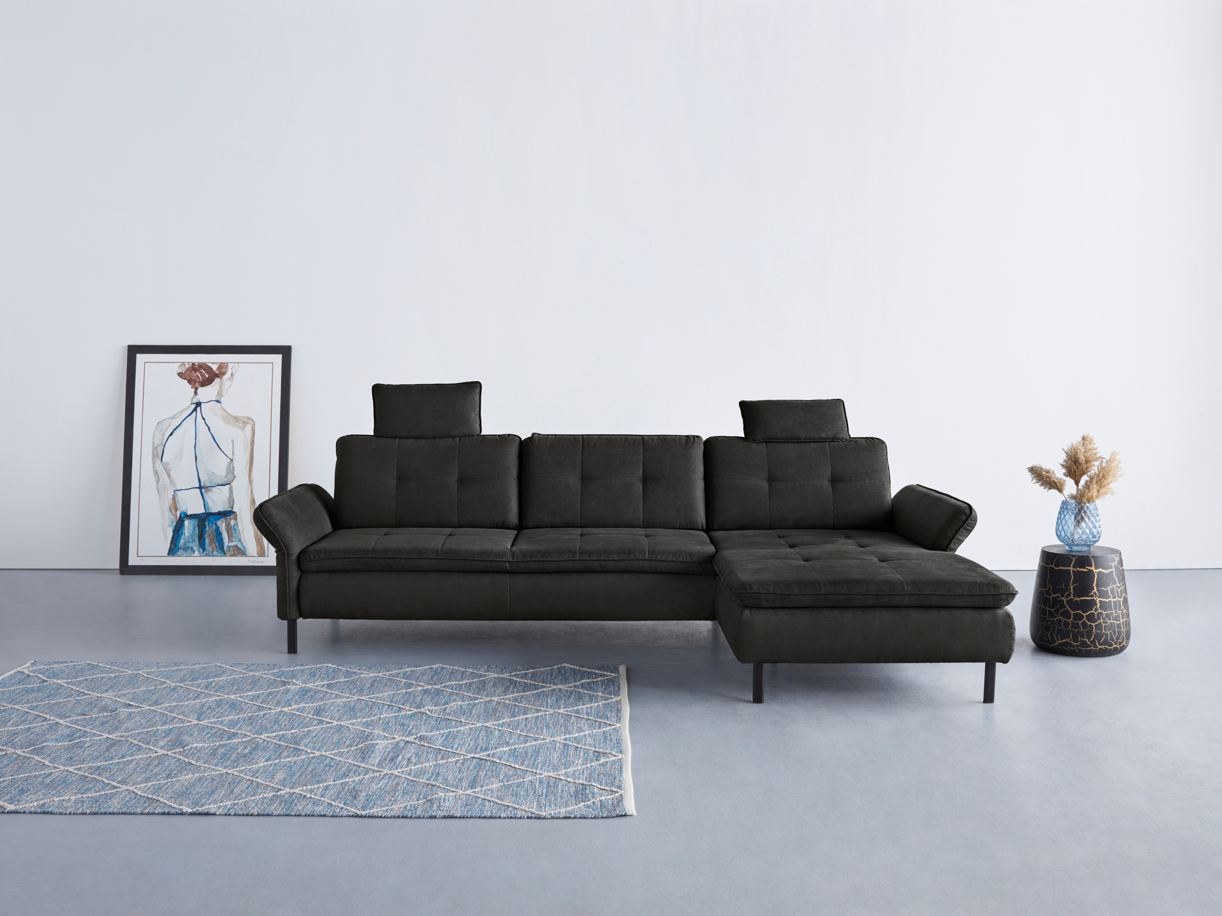 OTTO home Ecksofa "Birkholm L-Form" Armlehnverstellung, auch in Easy Clean Bezug - mit Wasser zu reinigen