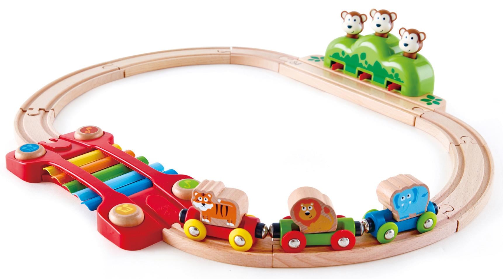 Hape Spielzeug-Eisenbahn Kleines Tier-Eisenbahnset, (Set), aus Holz bunt Kinder Altersempfehlung