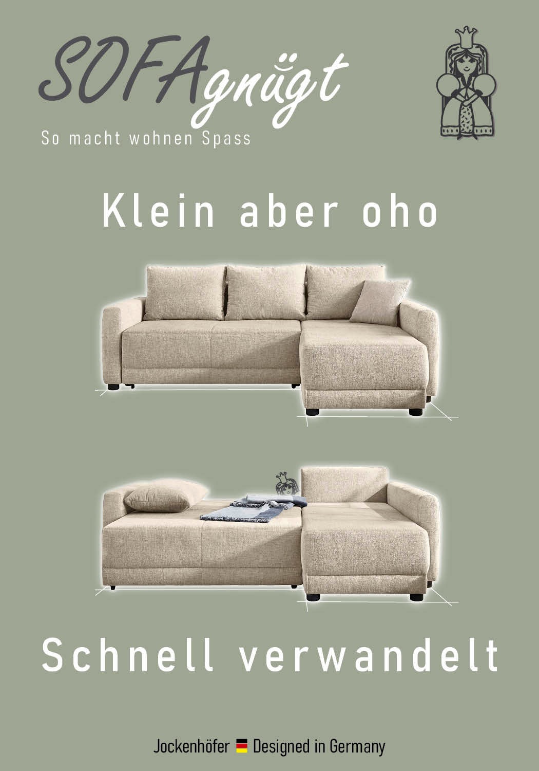 Thumbnail - Jockenhöfer Gruppe Ecksofa "Venezia, inklusive Bettfunktion und Bettkasten" Ottomane links oder rechts montierbar, inkl....