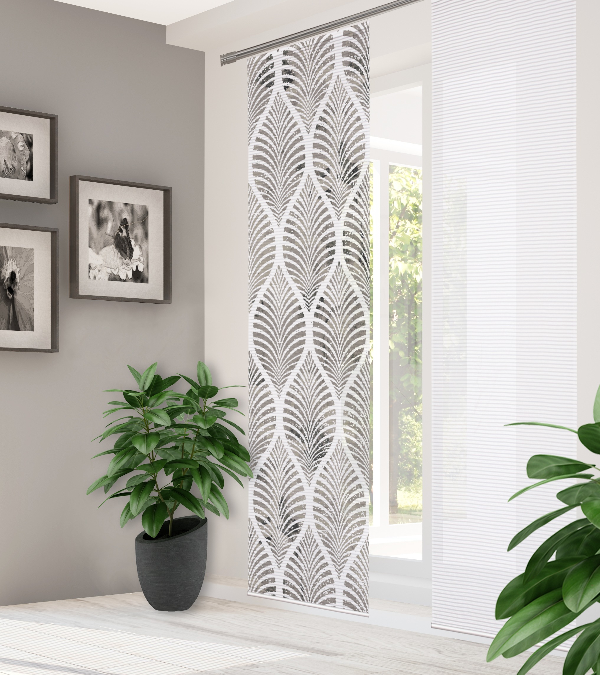 HOME in green Schiebegardine "VIDARO" Paneelwagen 1 Stk. tlg. DIGITALBEDRUC günstig online kaufen