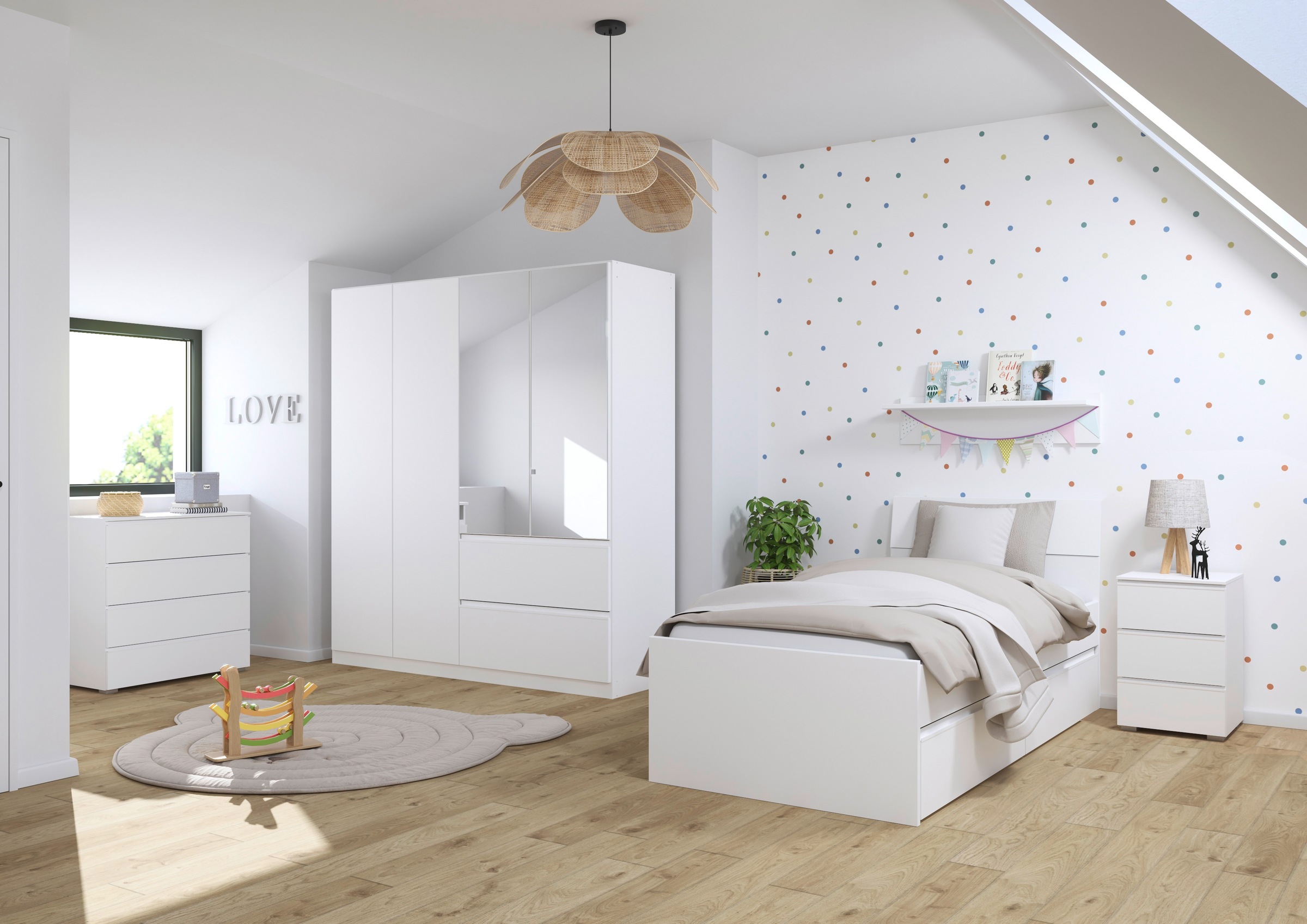 rauch Nachtkommode »Joel« Breite 40 cm,  drei praktische und geräumige Schubladen MADE IN GERMANY