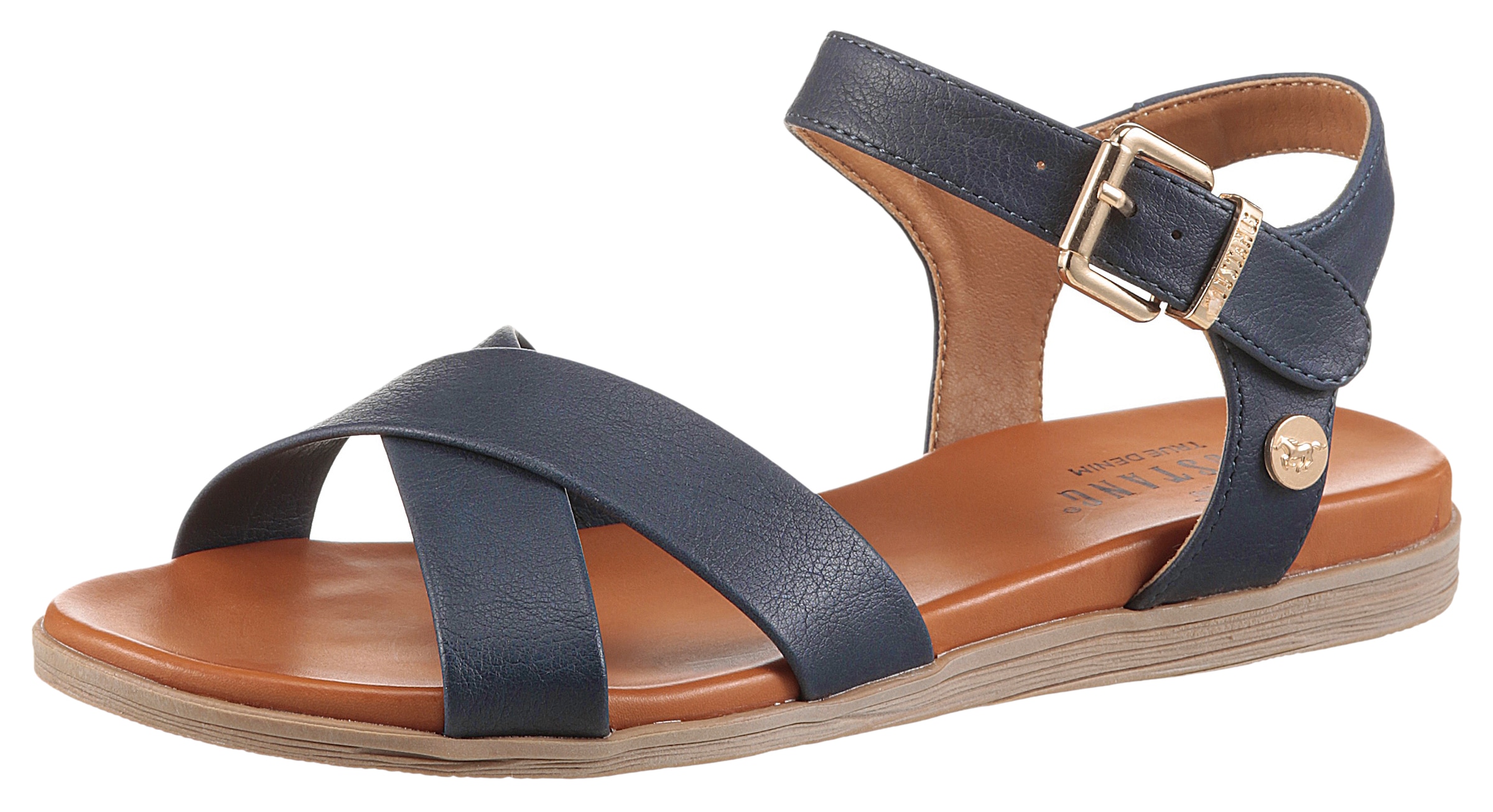 Mustang Shoes Sandale, Sommerschuh, Sandalette, Riemchensandale, mit breiten Riemen