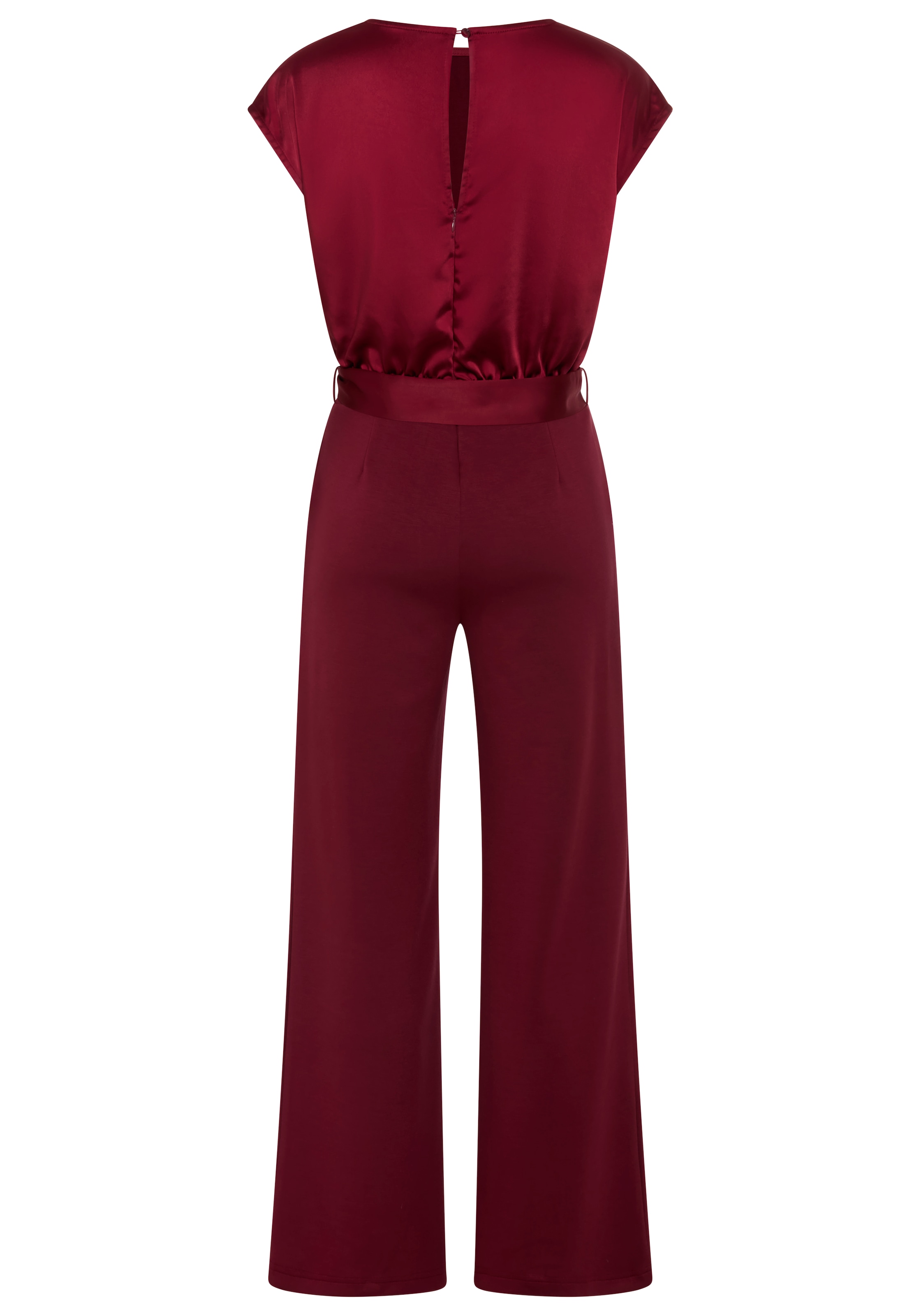 Laura Scott Jumpsuit aus glänzendem Satin, mit bequemer Jersey-Hose, figurbetonte Passform