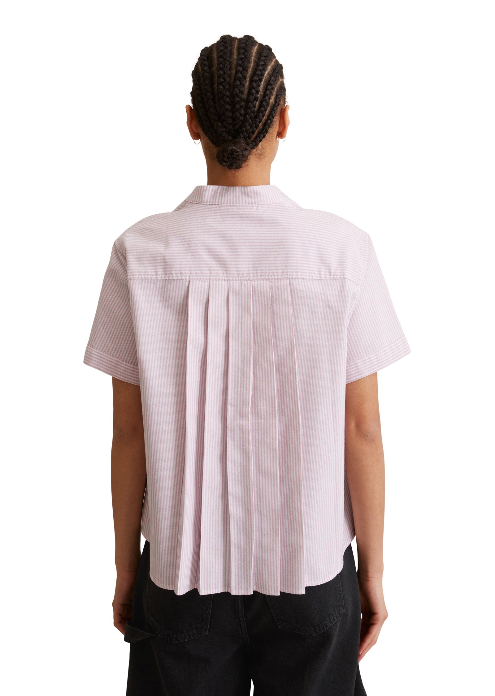 Marc O'Polo DENIM Kurzarmbluse »aus gestreiftem Oxford«