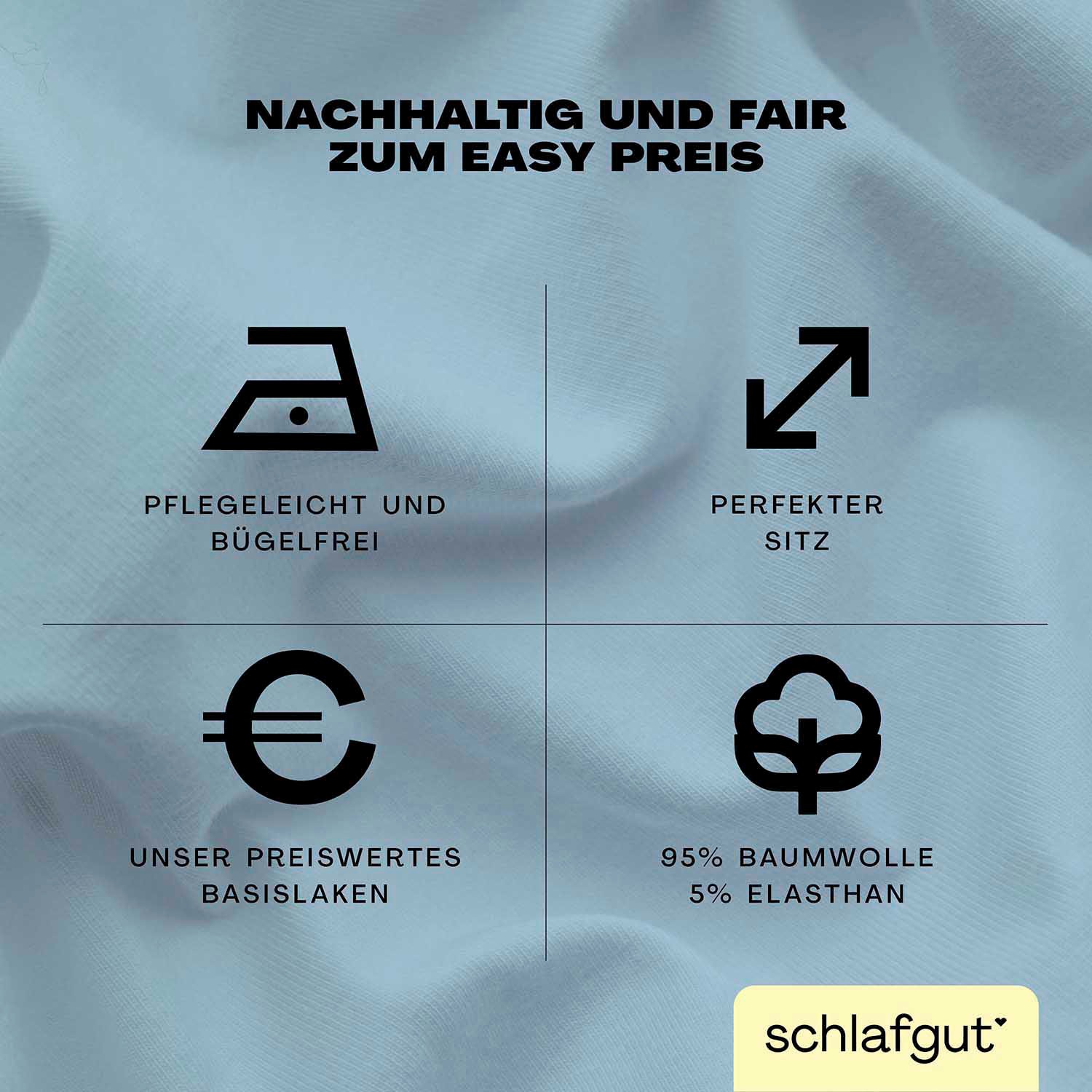 Thumbnail - Schlafgut Spannbettlaken "EASY Jersey Elasthan Boxspring", MADE IN GREEN by OEKO-TEX