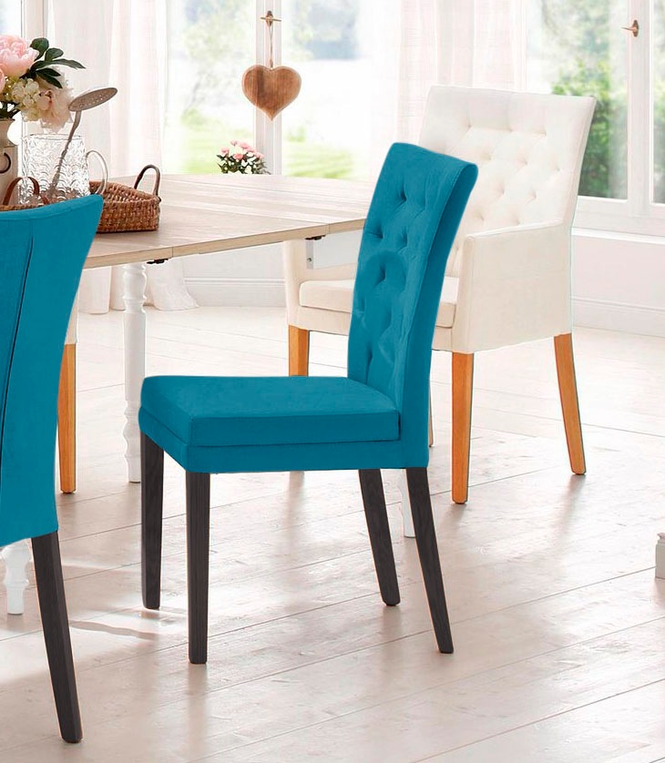 Home affaire 4-Fußstuhl "Colorado" (Set) 6 Stk.Beine aus Buche, wengefarben günstig online kaufen