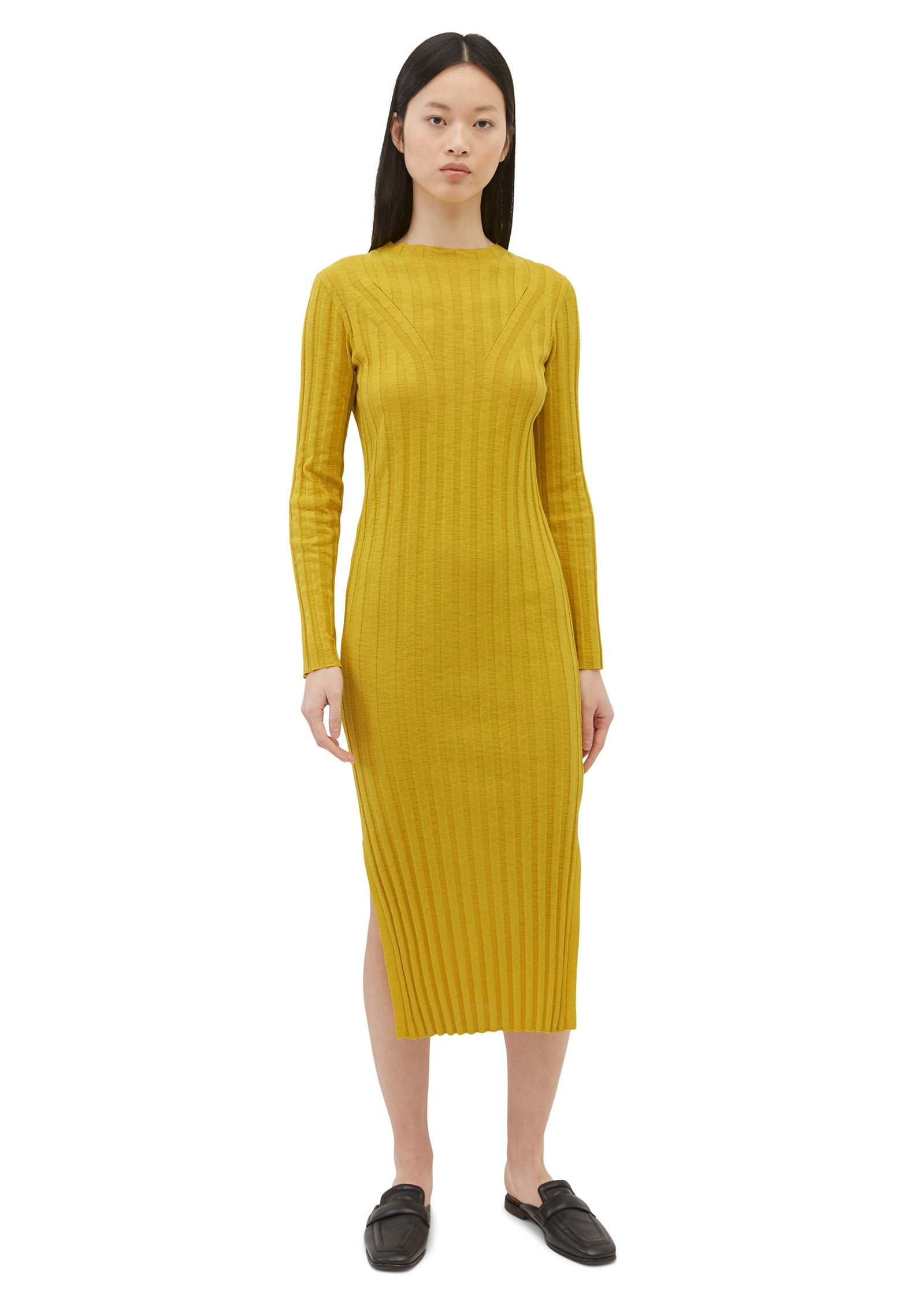 Marc O'Polo Strickkleid »aus Bio-Baumwolle-Leinen-Mix«