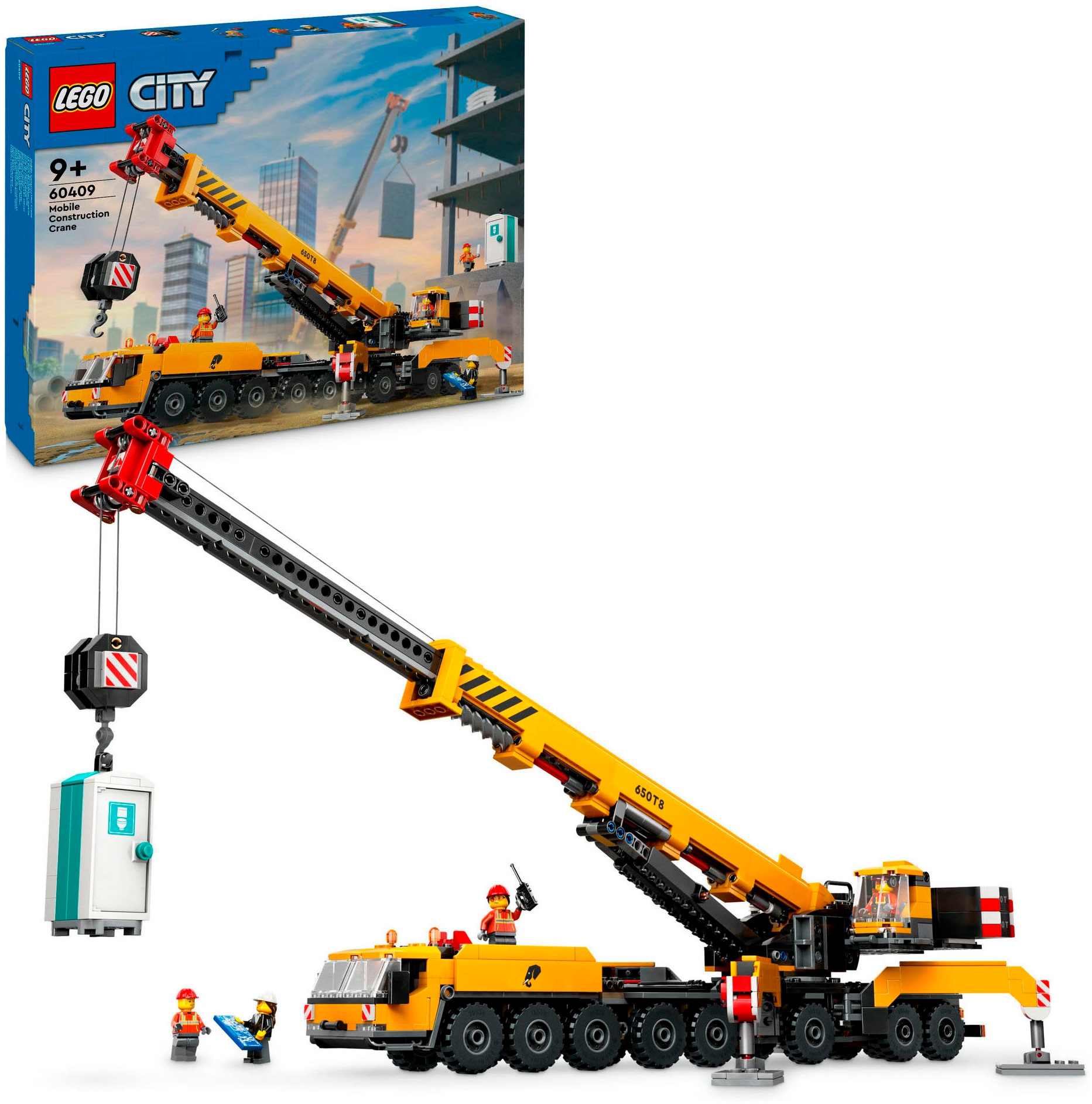 Konstruktionsspielsteine »Mobiler Baukran (60409), LEGO City«, (1116 St.), Made in Europe