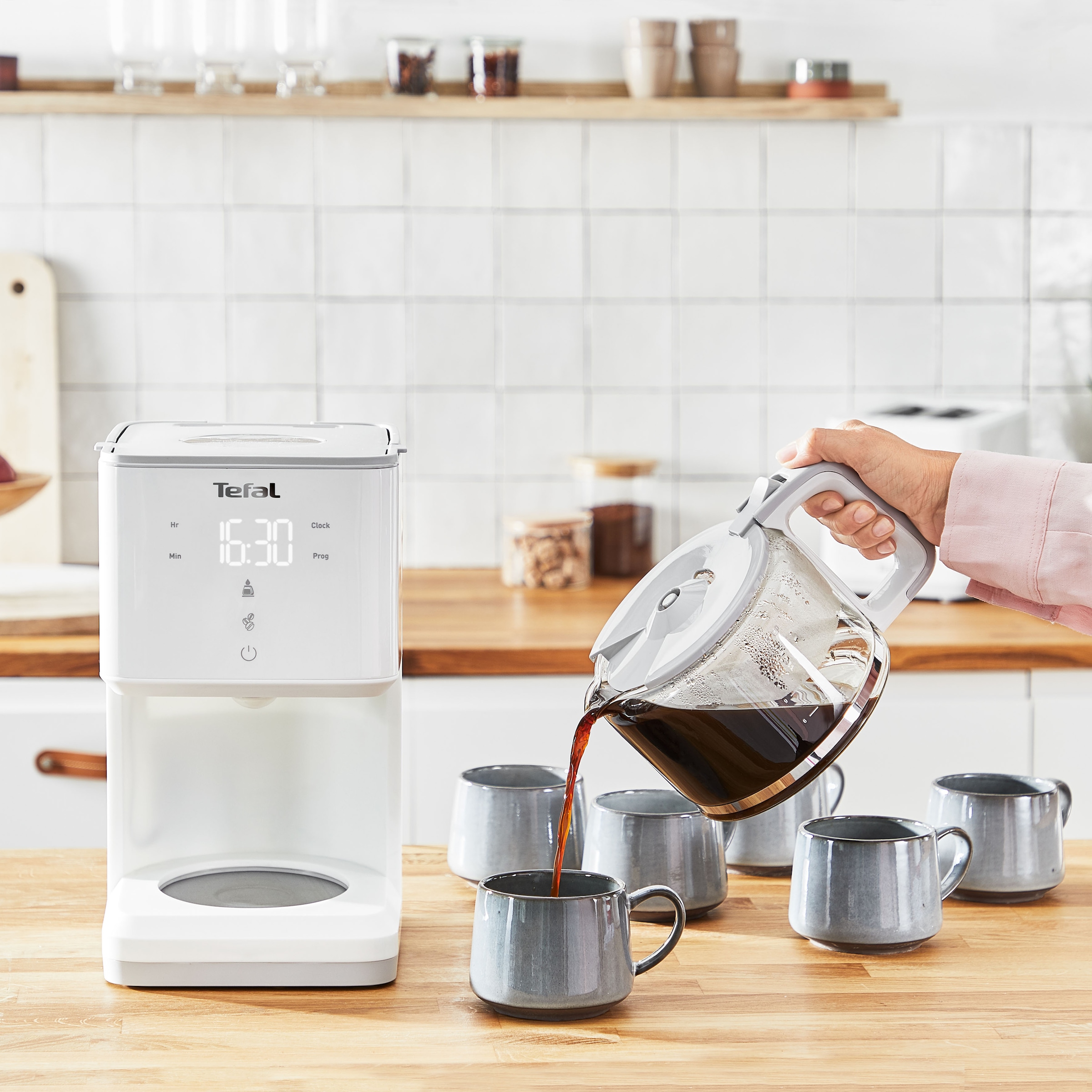Tefal Filterkaffeemaschine »CM6931 Sense«, 1,25 l Kaffeekanne,  Digital-Anzeige, Glaskanne mit Deckel, Kapazität für 10 - 15 Tassen | BAUR