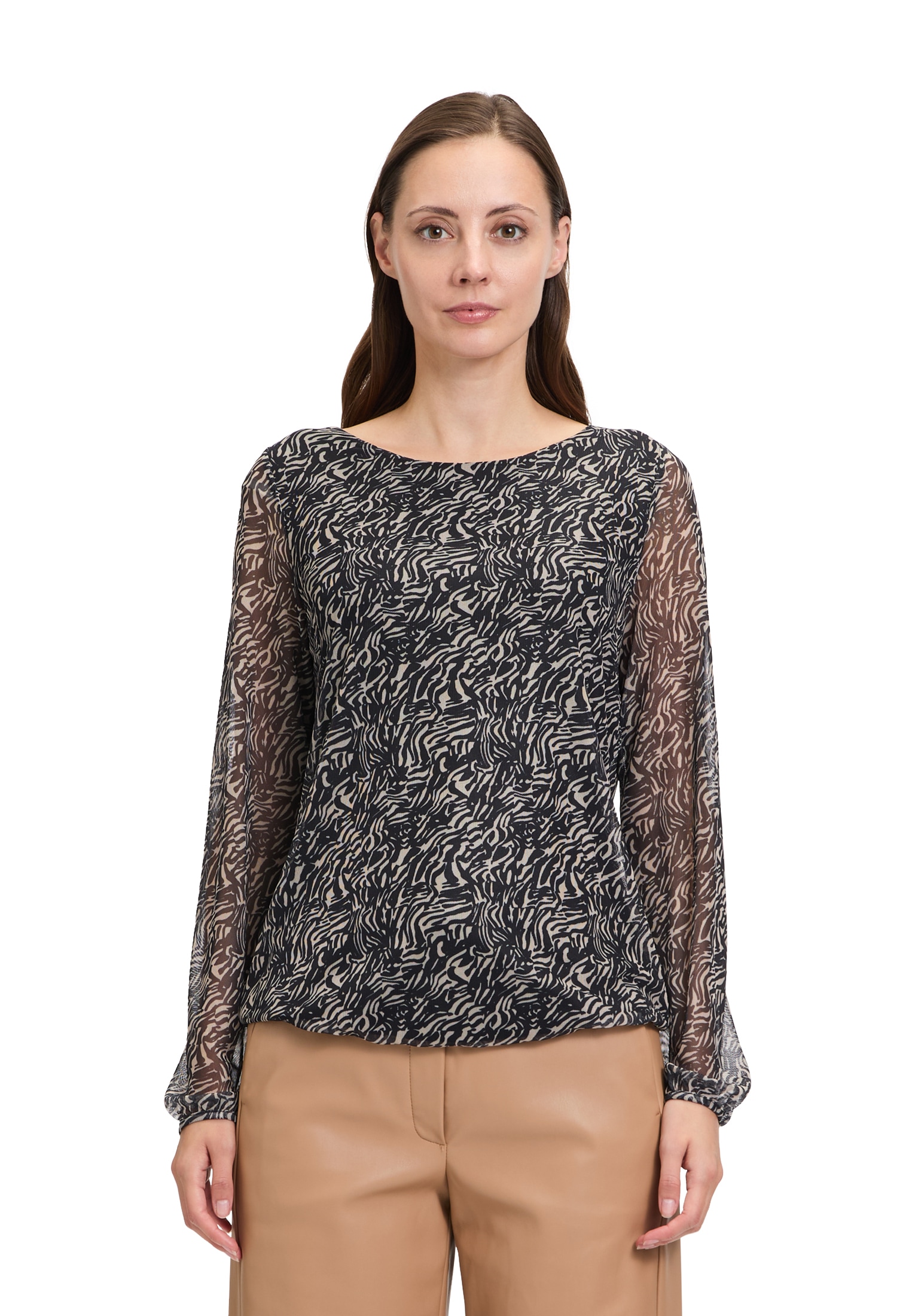 Betty&Co Kurzarmshirt "Betty & Co Damen Blusenshirt mit Raffung", (1 tlg.), günstig online kaufen