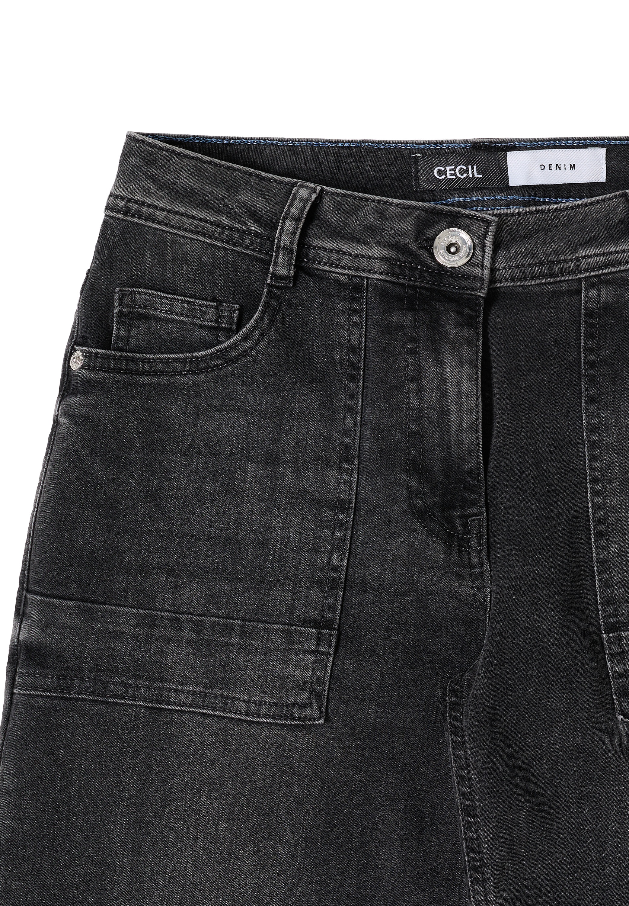 STREET ONE Loose-fit-Jeans in grauer Waschung