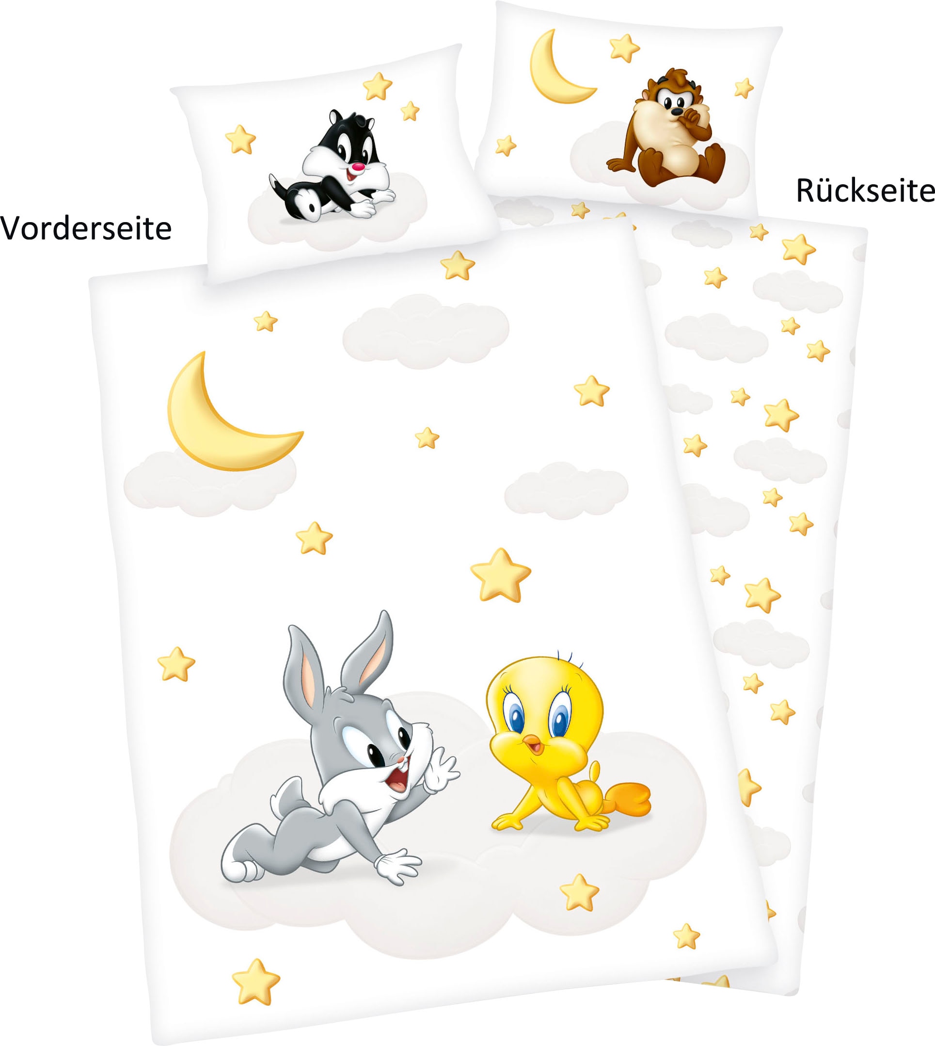 LOONEY TUNES Babybettwäsche "Looney Tunes" 2 Stk. mit liebevollem Motiv günstig online kaufen