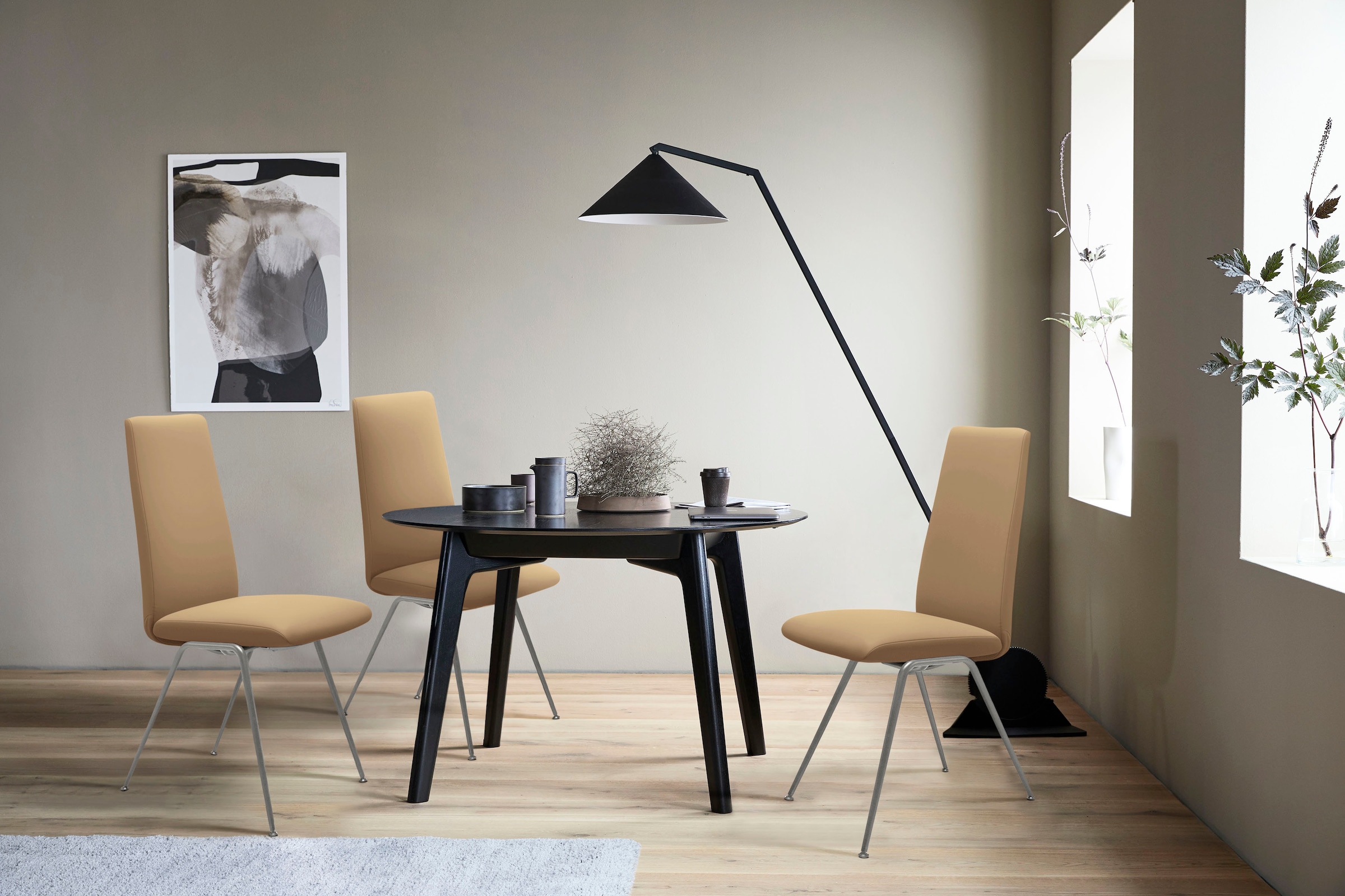 Stressless Polsterstuhl "Laurel" () High Back, Größe L, mit Beinen aus Stahl in Schwarz matt