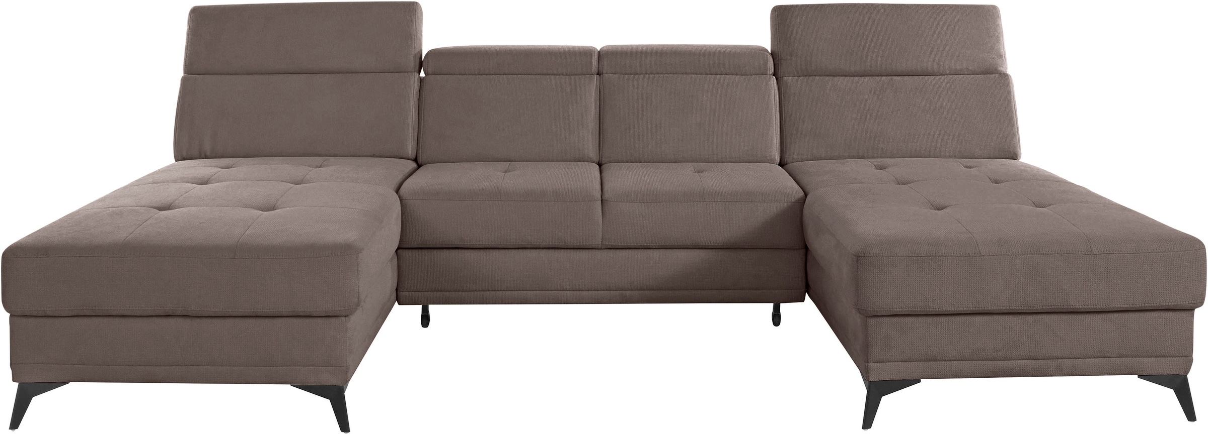 Home affaire Wohnlandschaft "Cardiz U-Form" inkl.Kopfteilverstellung und Fe günstig online kaufen