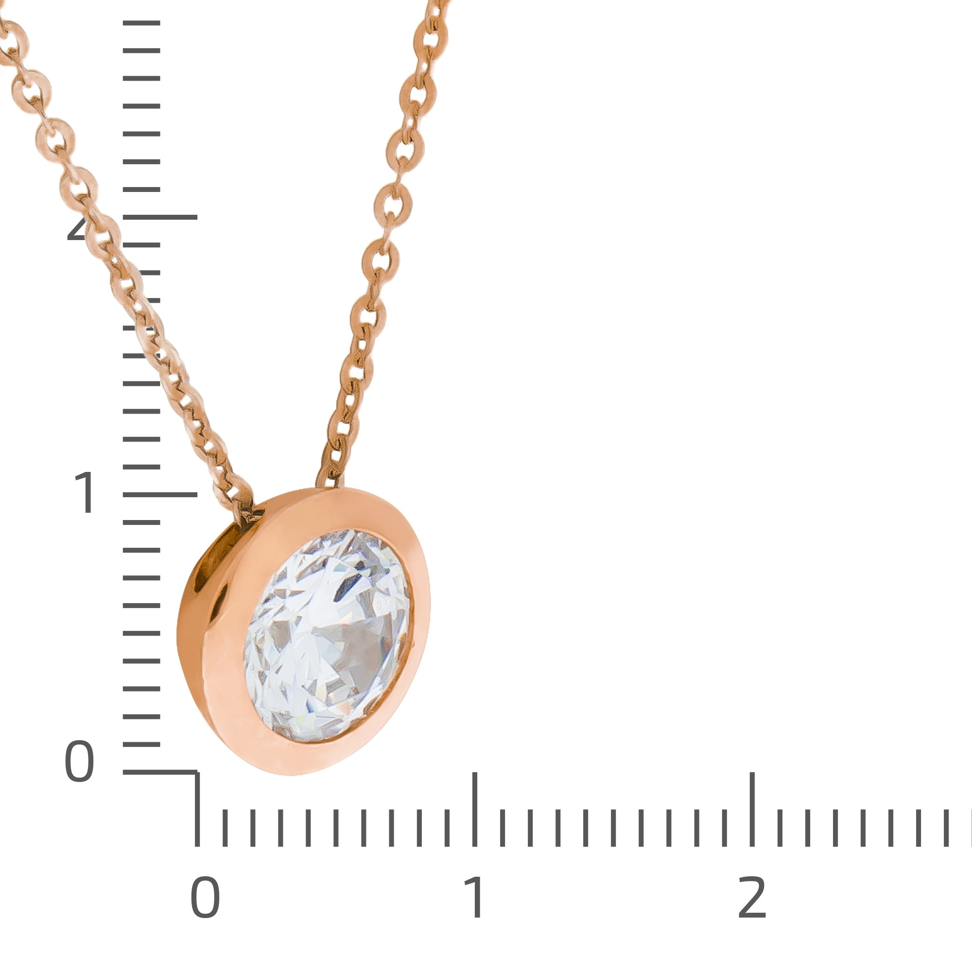 Vivance Kette mit Anhänger »925 Silber rotvergoldet Zirkonia«