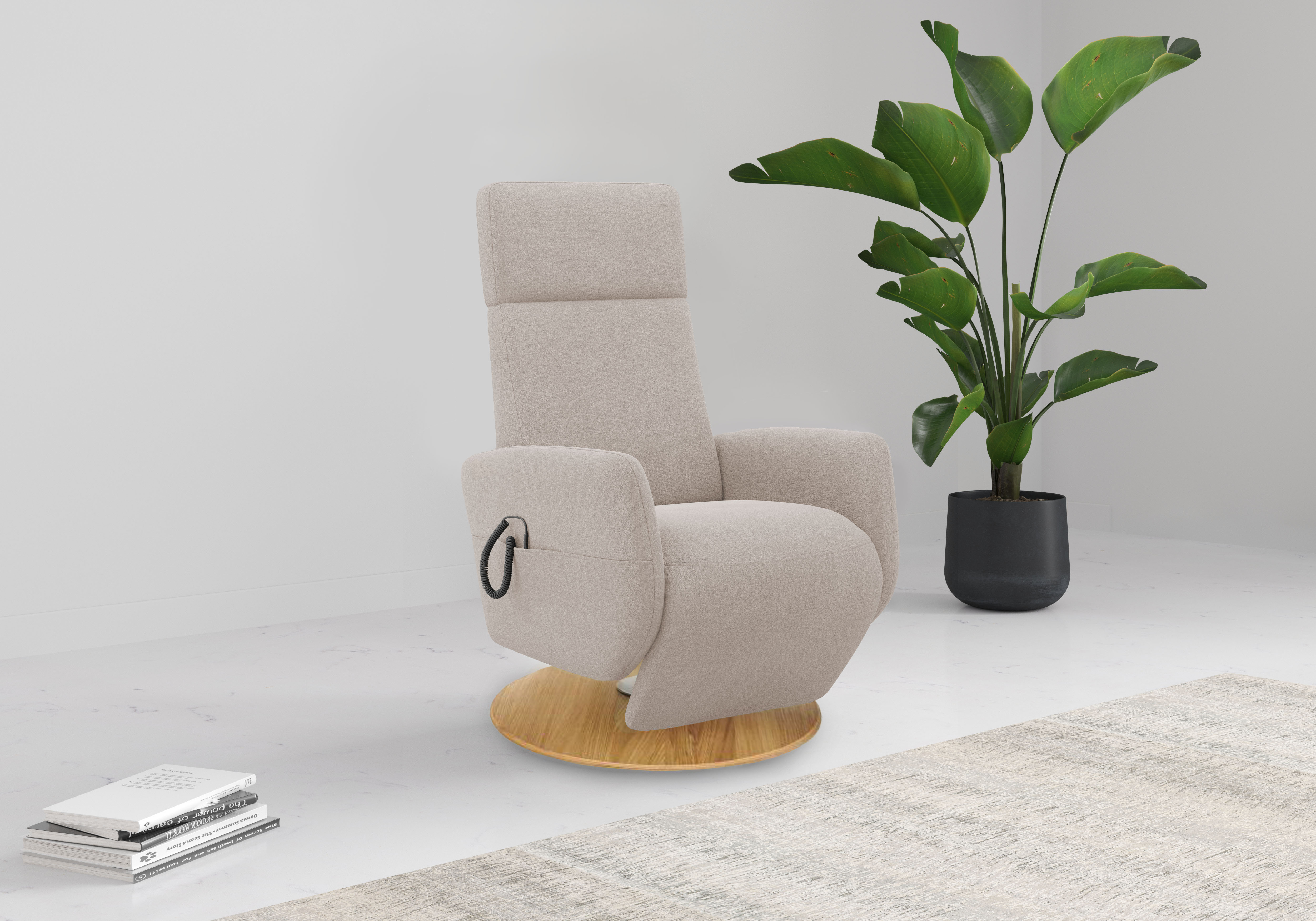 OTTO home TV-Sessel "Rochelle, inkl. Kopfteilverstellung & 360 Drehfunktion" 1 Stk. tlg. TV-Sessel mit Drehfunktion 360 Grad