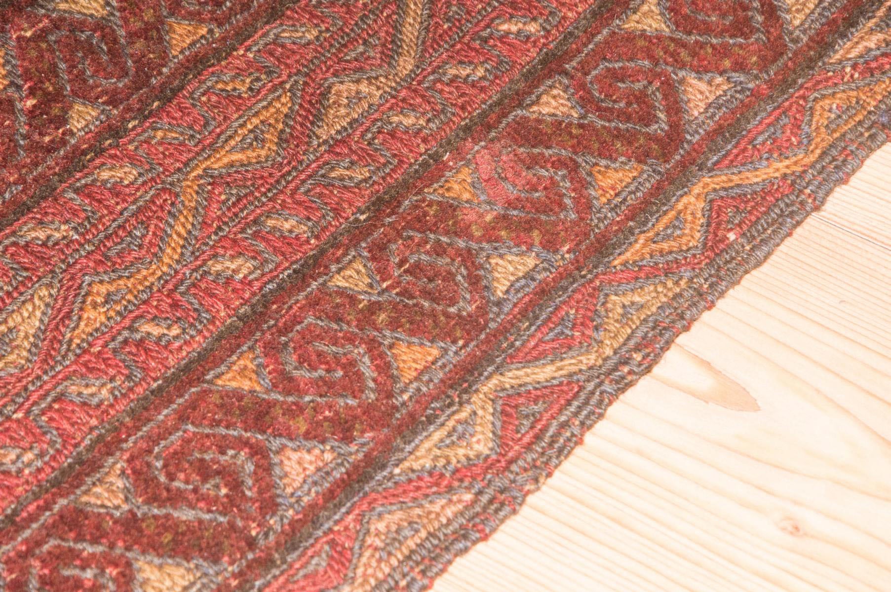 morgenland Wollteppich »Kelim Afghan Teppich handgewebt rot«, quadratisch, Kurzflor