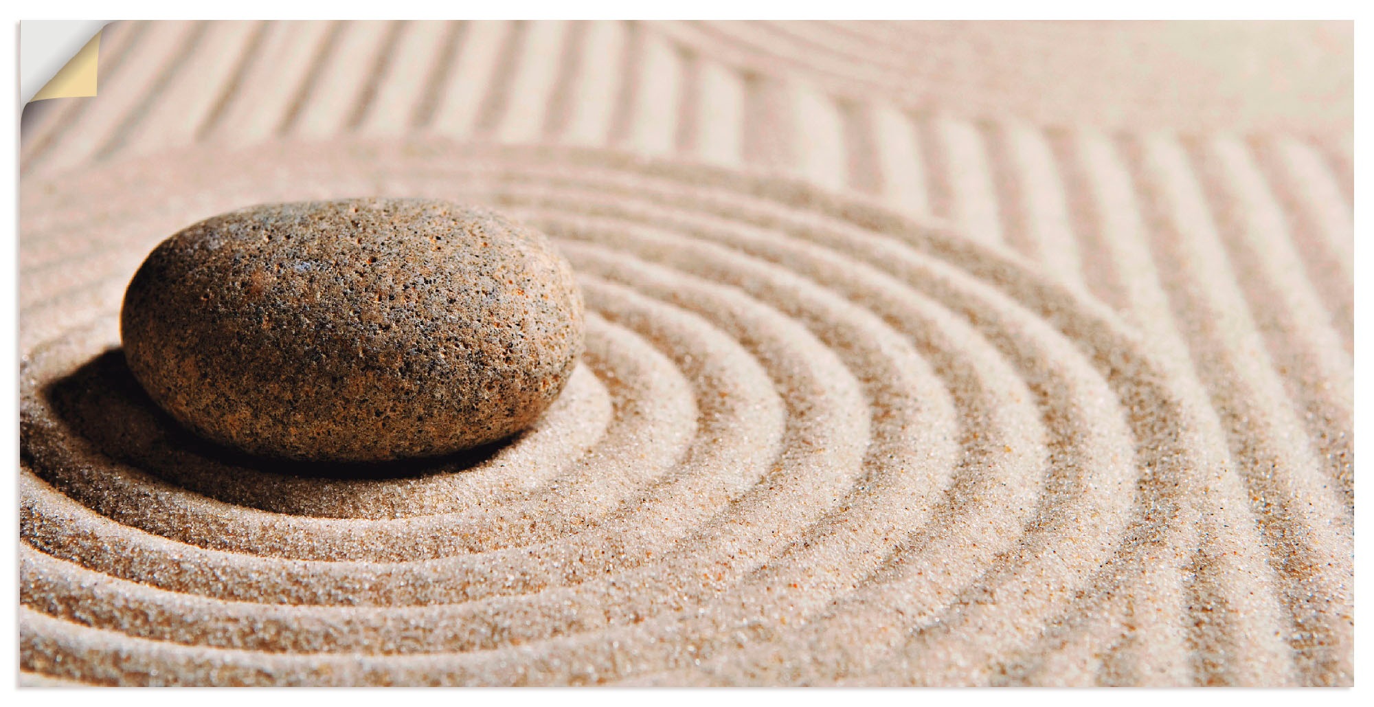 Artland Wandbild "Mini Zen Garten - Sand", Zen, (1 St.), als Leinwandbild, günstig online kaufen