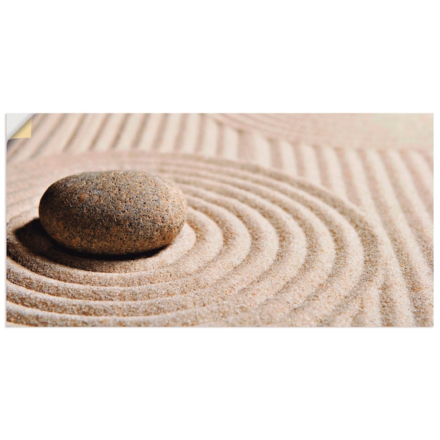 Artland Wandbild »Mini Zen Garten - Sand«, Zen, (1 St.), als Leinwandbild,  Wandaufkleber oder Poster in versch. Größen bestellen | BAUR