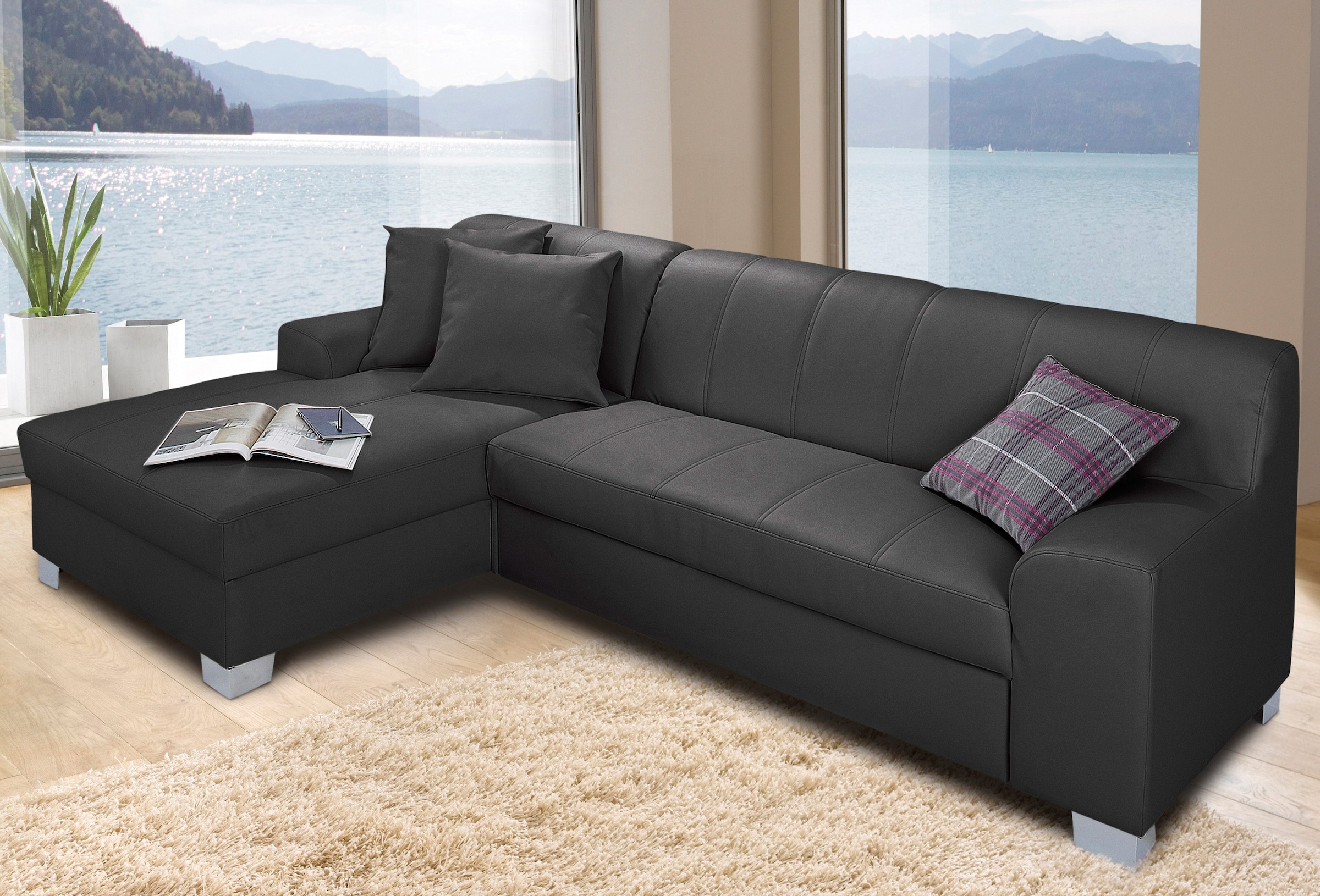 INOSIGN Ecksofa "Anzio, elegant und gemütlich, Breite 239cm, L-Form", wahlw günstig online kaufen