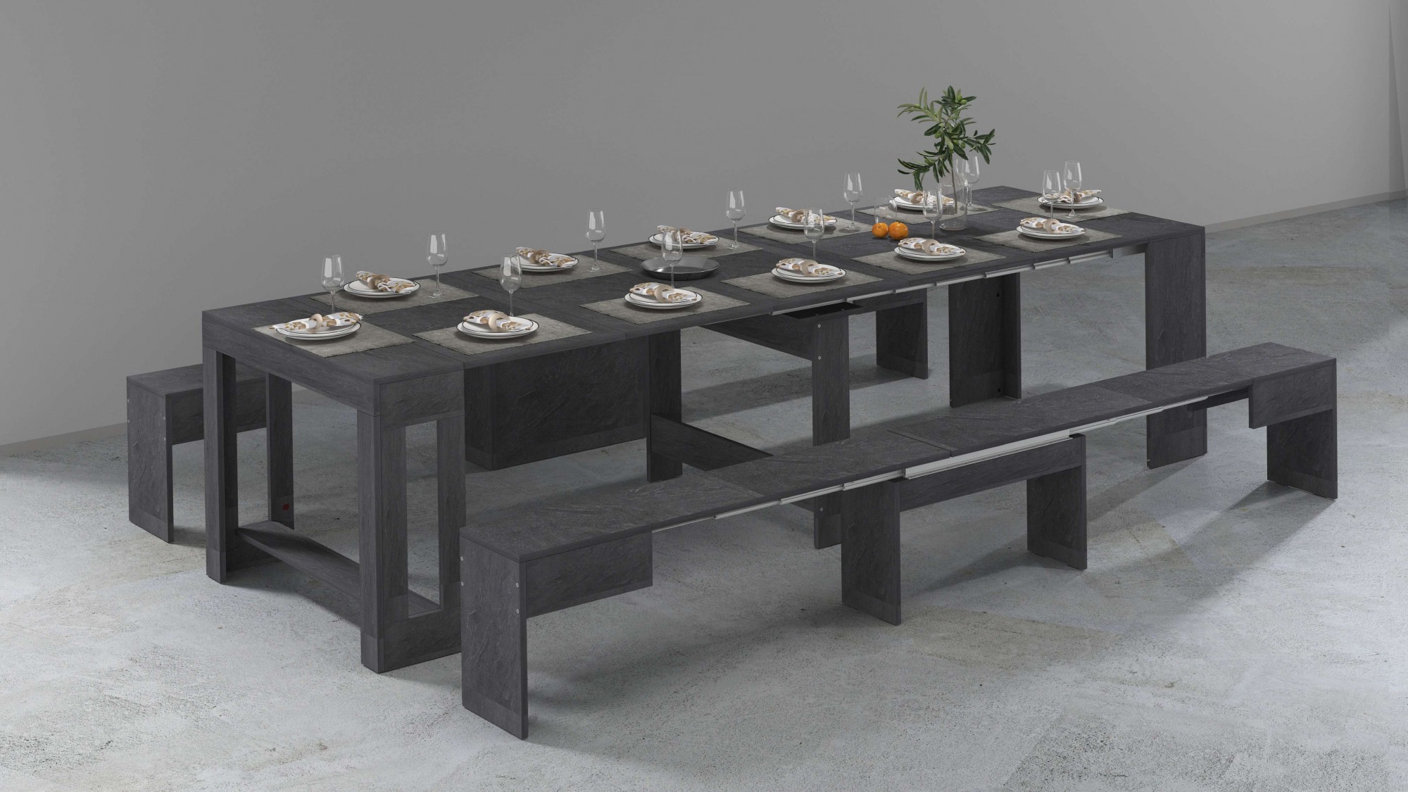 Home affaire Sitzgruppe "Praktika" Spar-Set, Set beinhaltet 2 Bänke, 2 Stk. günstig online kaufen