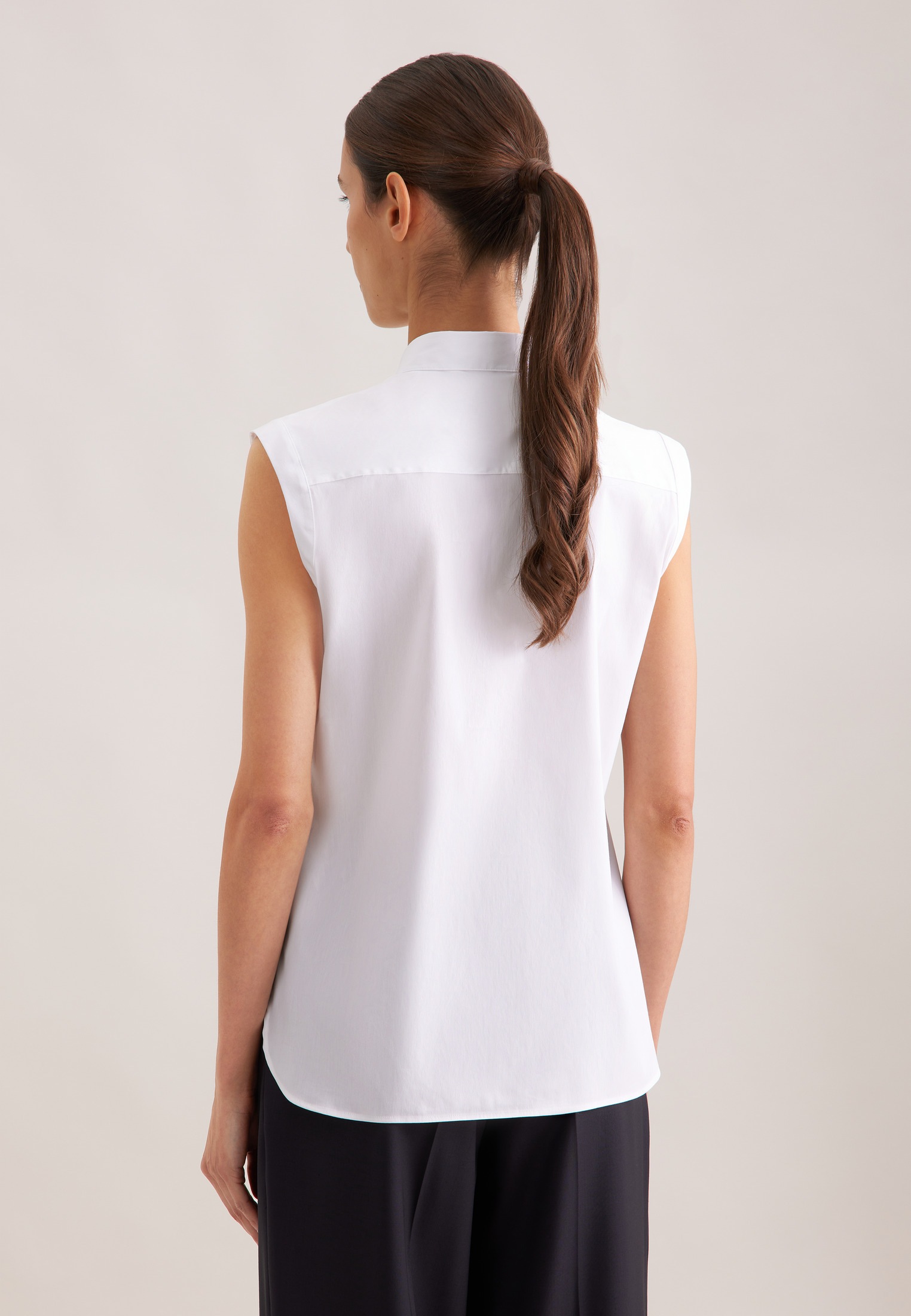 seidensticker Hemdbluse Ohne Arm Kragen Uni günstig online kaufen