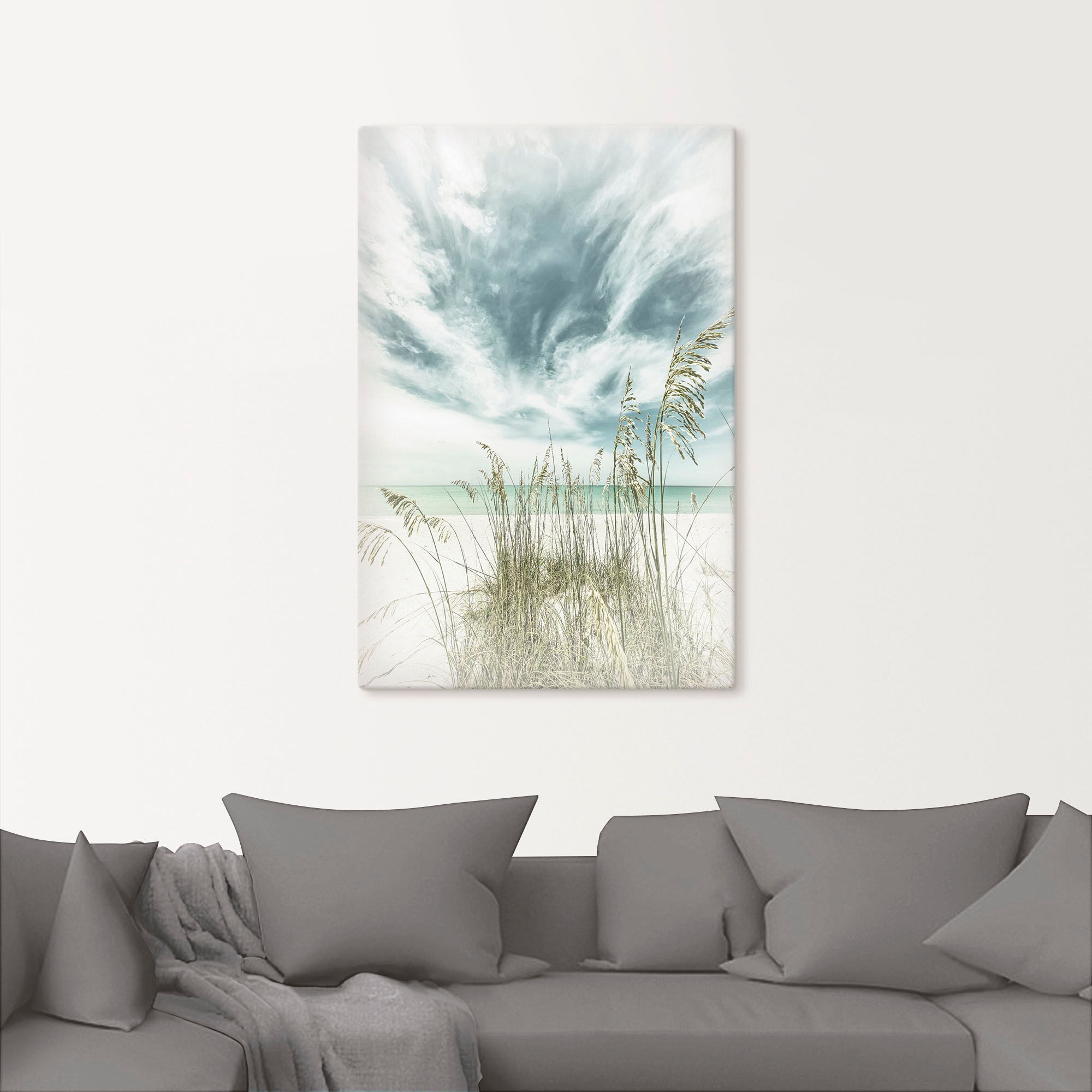 Artland Wandbild "Himmlische Stille am Strand Vintage" Strandbilder 1 Stk. günstig online kaufen