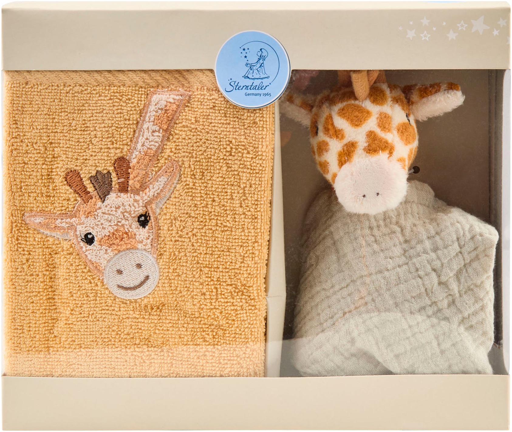 Sterntaler® Schmusetuch »Geschenkset Giraffe Kaya« Set, 2 Stk. tlg.