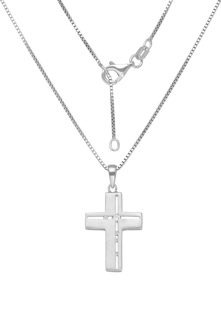 Halsschmuck Geschenk Kreuz«, Shirt, »Schmuck Geburtstag Halskette Jeans, Firetti Anhänger Silber Kette Venezianer BAUR Kleid, für Anlass 925 mit zu Sneaker! kaufen | Weihnachten