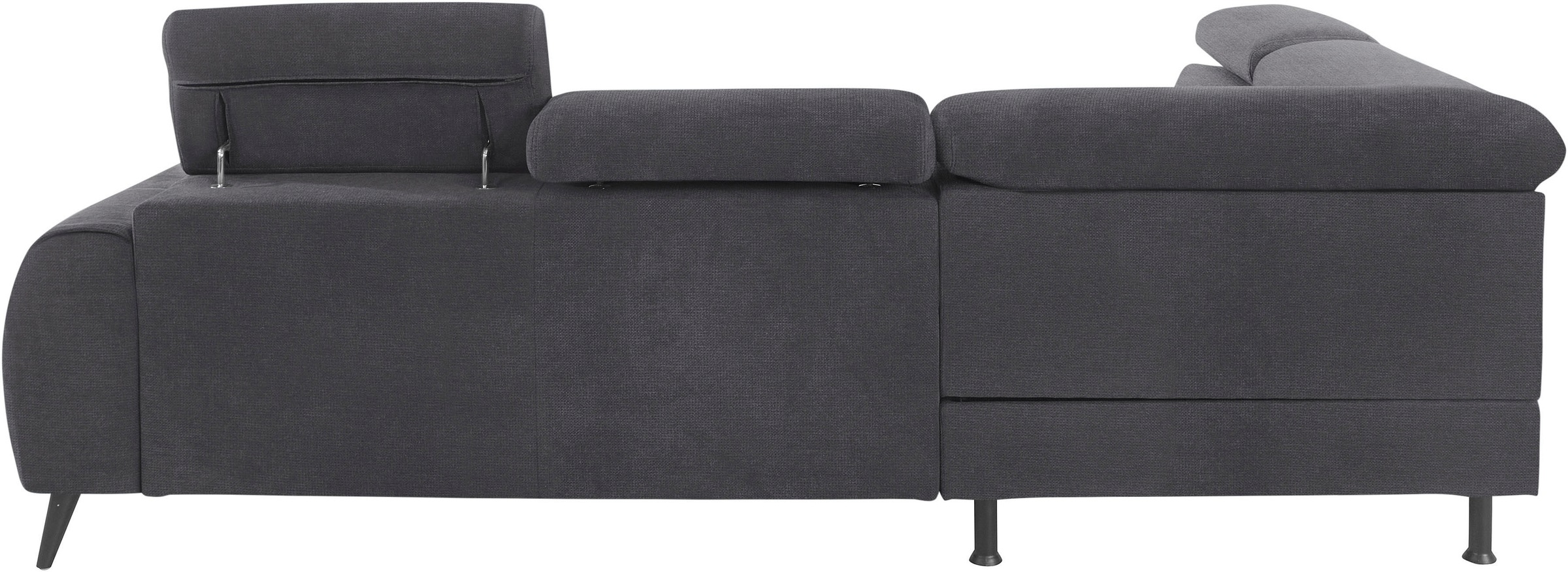 COTTA Ecksofa »Mia L-Form mit 3 Zierkissen«, wahlweise mit Bettfunktion, Bettkasten, Beleuchtung & Wireless-Charger