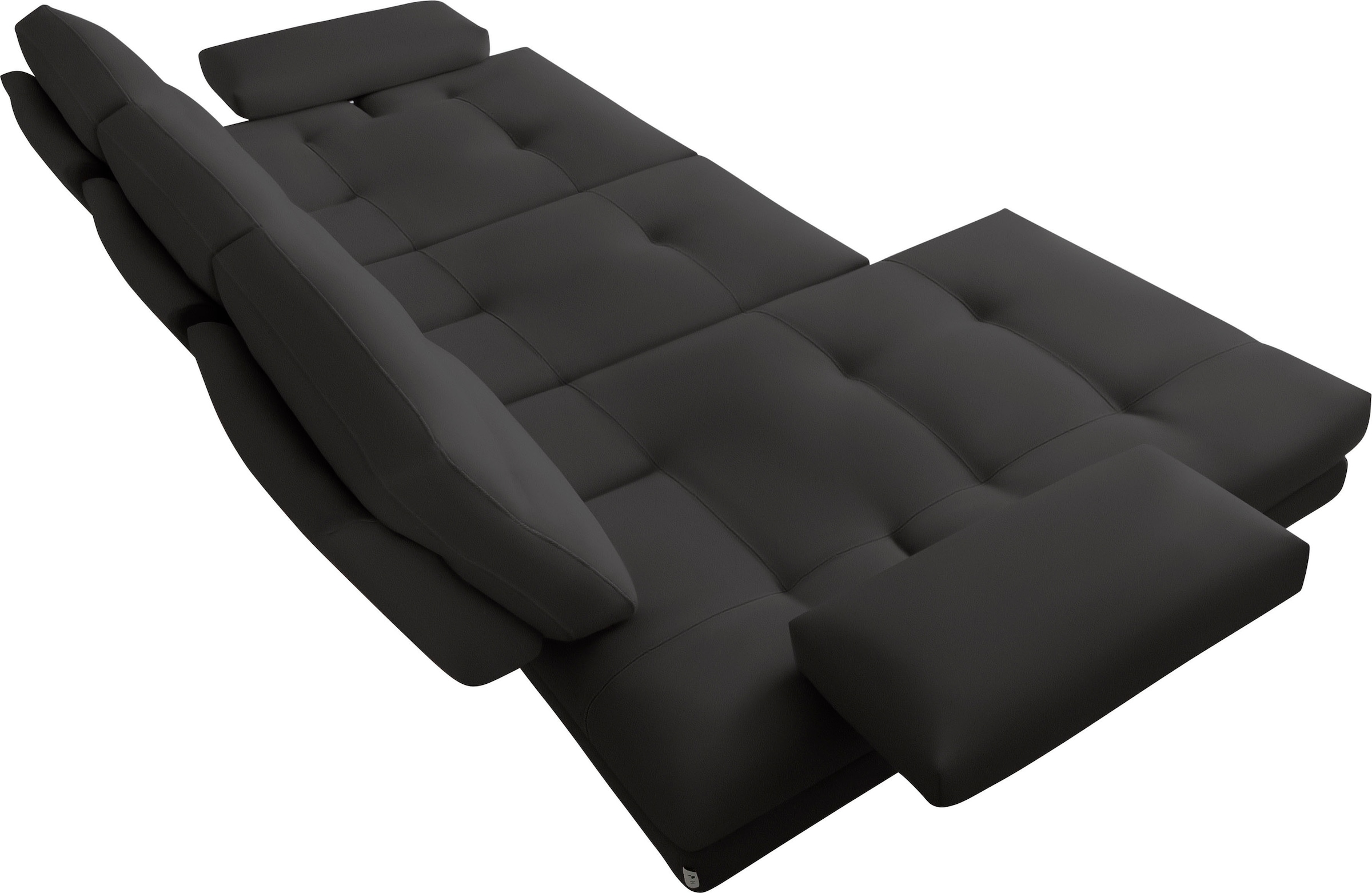 CALIA ITALIA Ecksofa »Toby Wing, L-Form, Designsofa mit sensationellem Sitzkomfort«, inklusive Sitztiefenverstellung, Füße in chrom glänzend