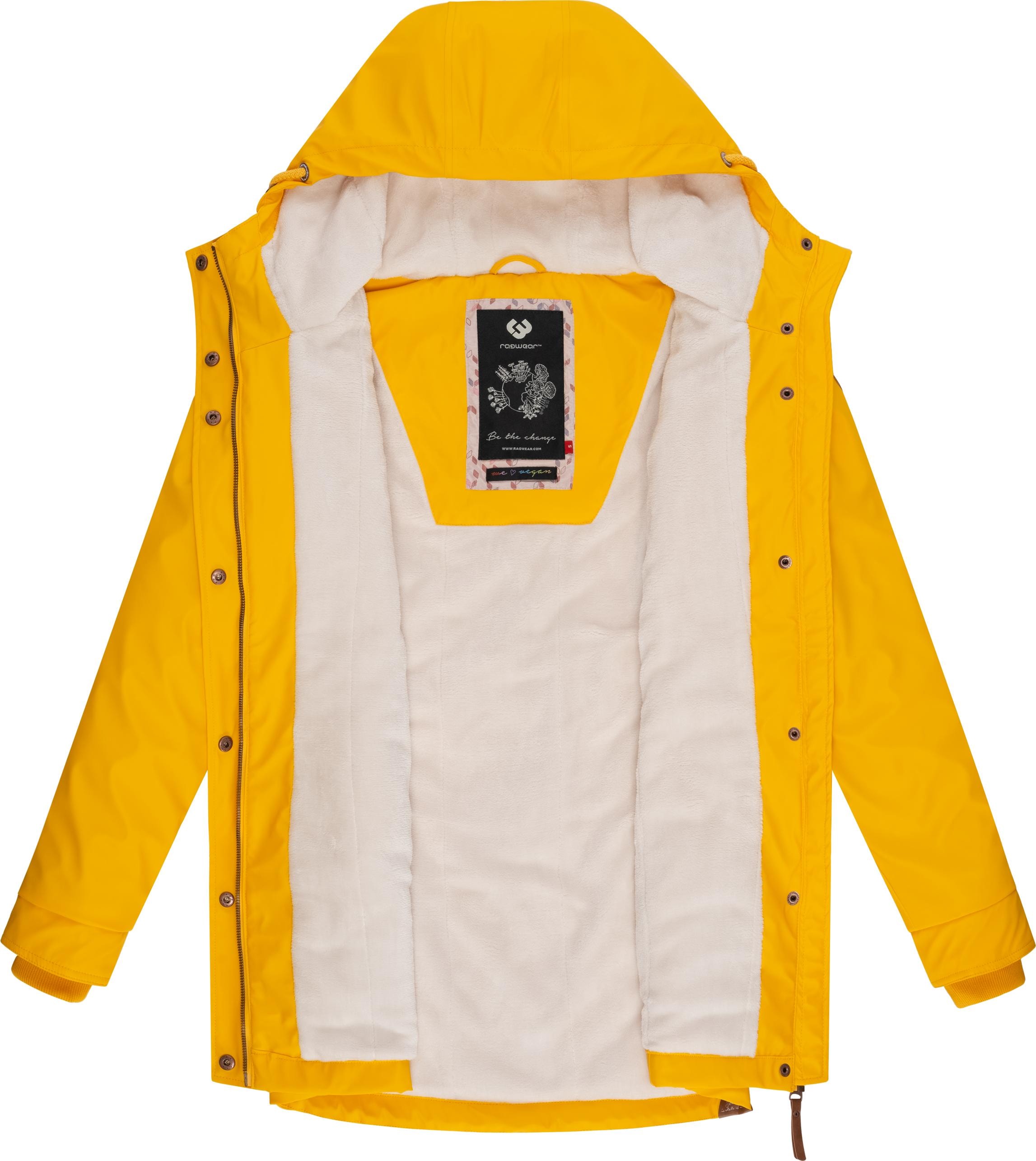 Ragwear Regenmantel »Monadis Rainy Intl.«, modischer Regenparka mit kuschligem Innenfutter