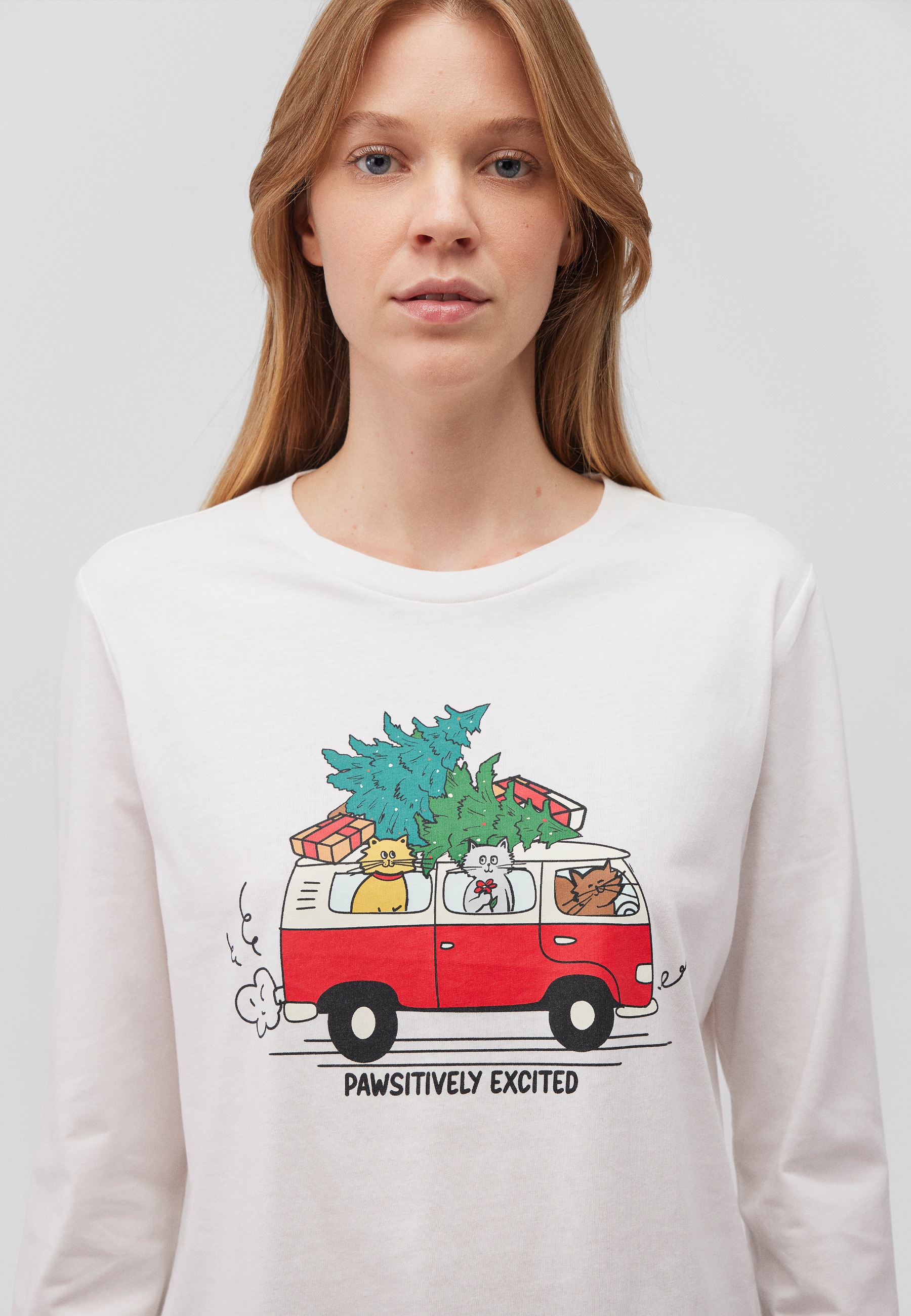 Mavi Langarmshirt »PAWSITIVELY LONGSLEEVE«, Longsleeve X-Mas