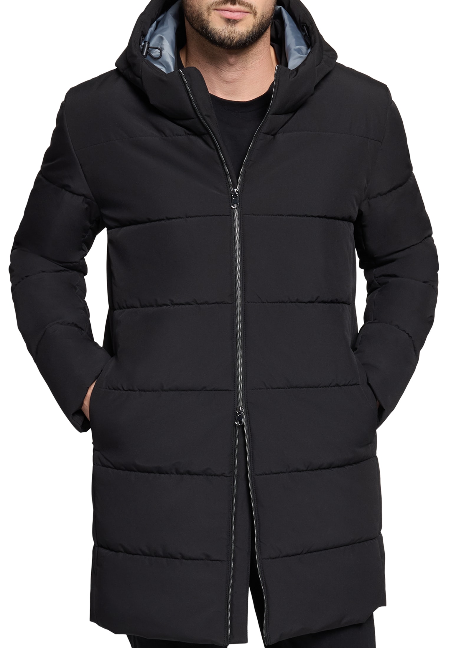 VOICE Outdoorjacke »Herren Winterjacke Wintermantel mit Kapuze« mit Kapuze