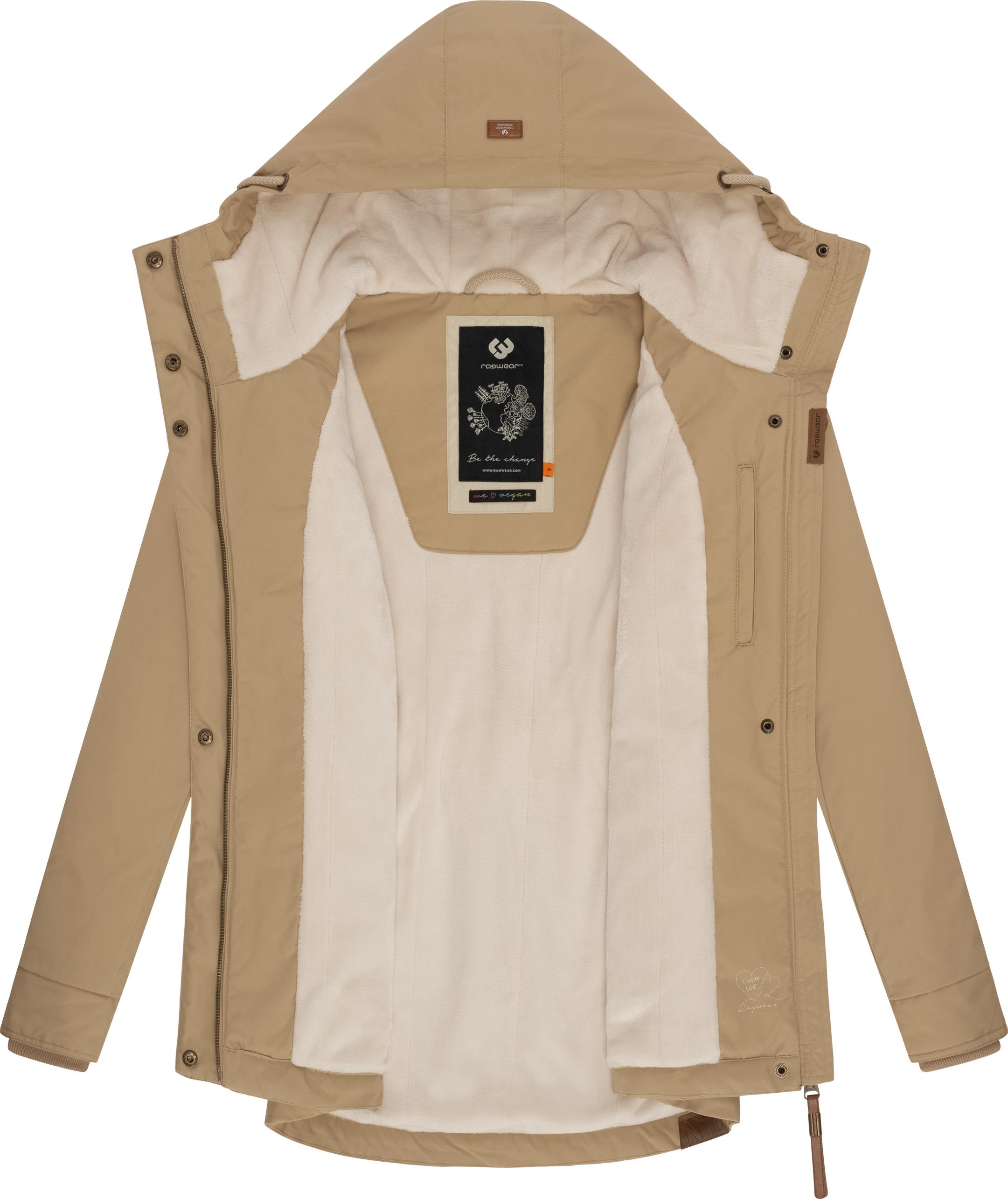 Ragwear Winterjacke »Monade«, mit Kapuze, Damen Winterparka mit Kapuze und m. Fleece gefüttert
