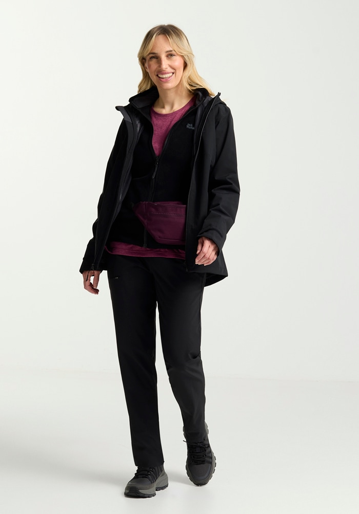 Jack Wolfskin 3-in-1-Funktionsjacke »MOONRISE 3IN1 JKT W«, mit Kapuze