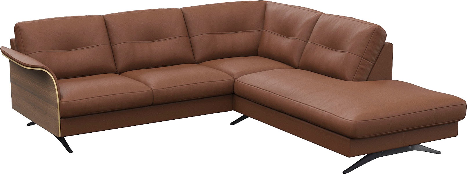 FLEXLUX Ecksofa »Glow, super bequem durch hochwertigem Sitzaufbau mit Federkern, L-Form«, Modernes skandinavisches Design