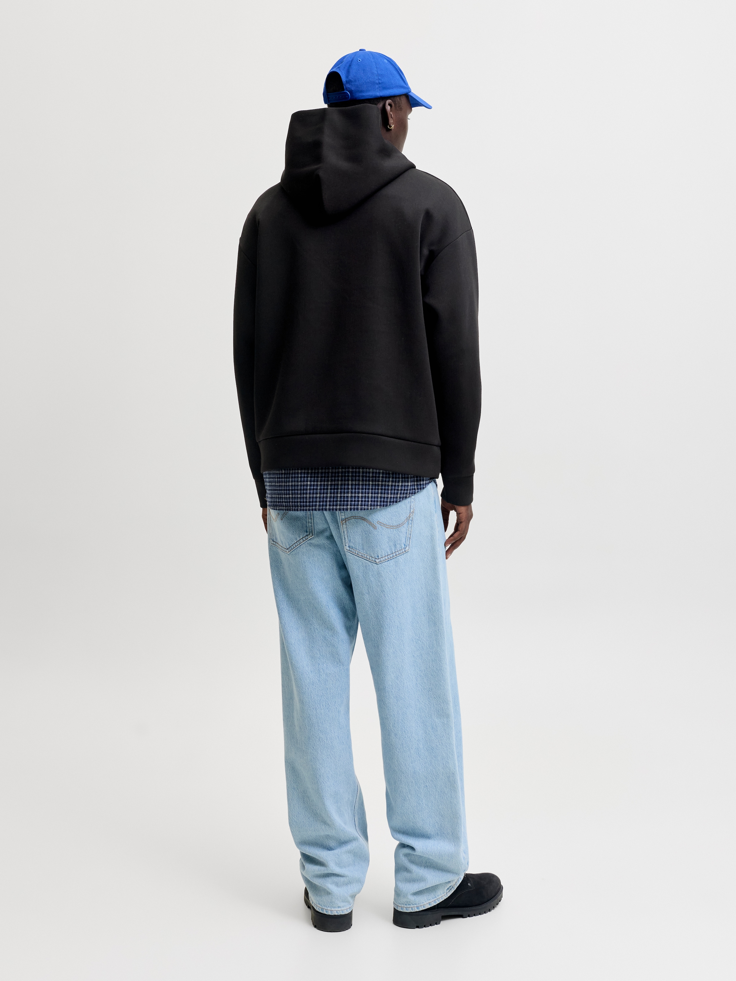 Jack & Jones Kapuzensweatshirt »JJEBARRON SWEAT HOOD NOOS«, Materialmix, relaxed fit
