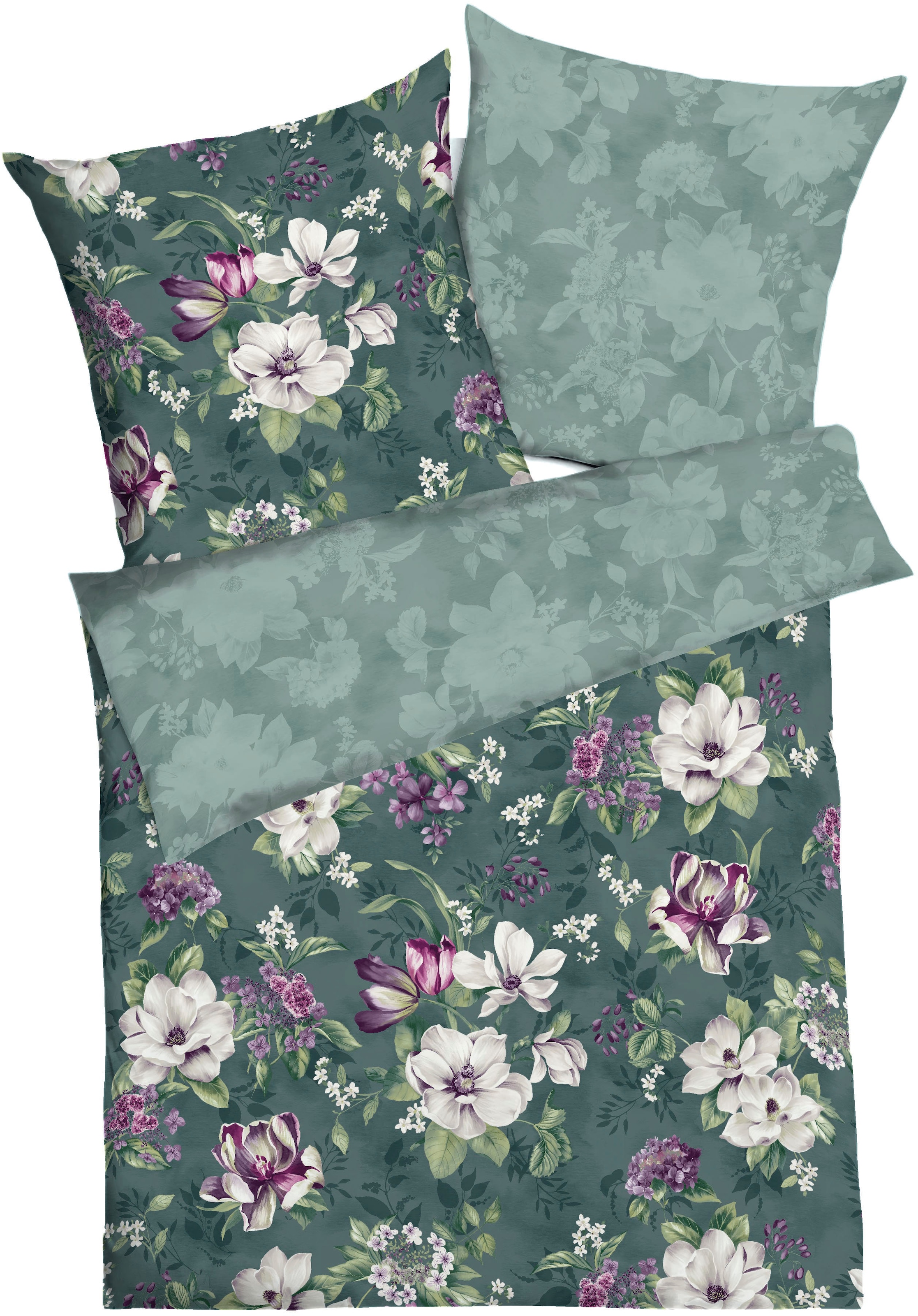 Kaeppel Wendebettwäsche "Magnolia" 2 Stk. tlg. Mit Blumenmuster günstig online kaufen
