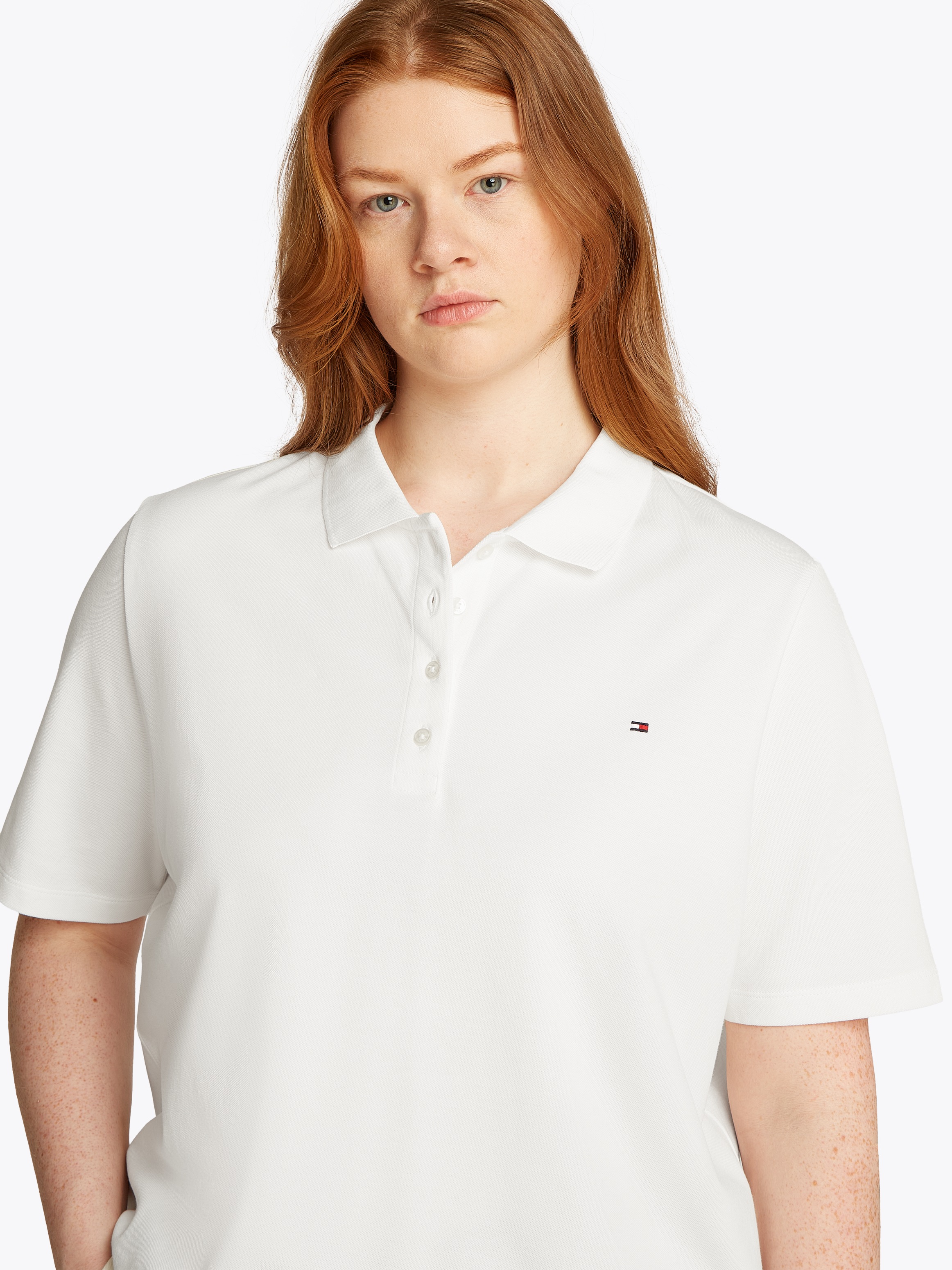 Tommy Hilfiger Curve Poloshirt "CRV 1985 REG PIQUE POLO SS" in großen Größe günstig online kaufen