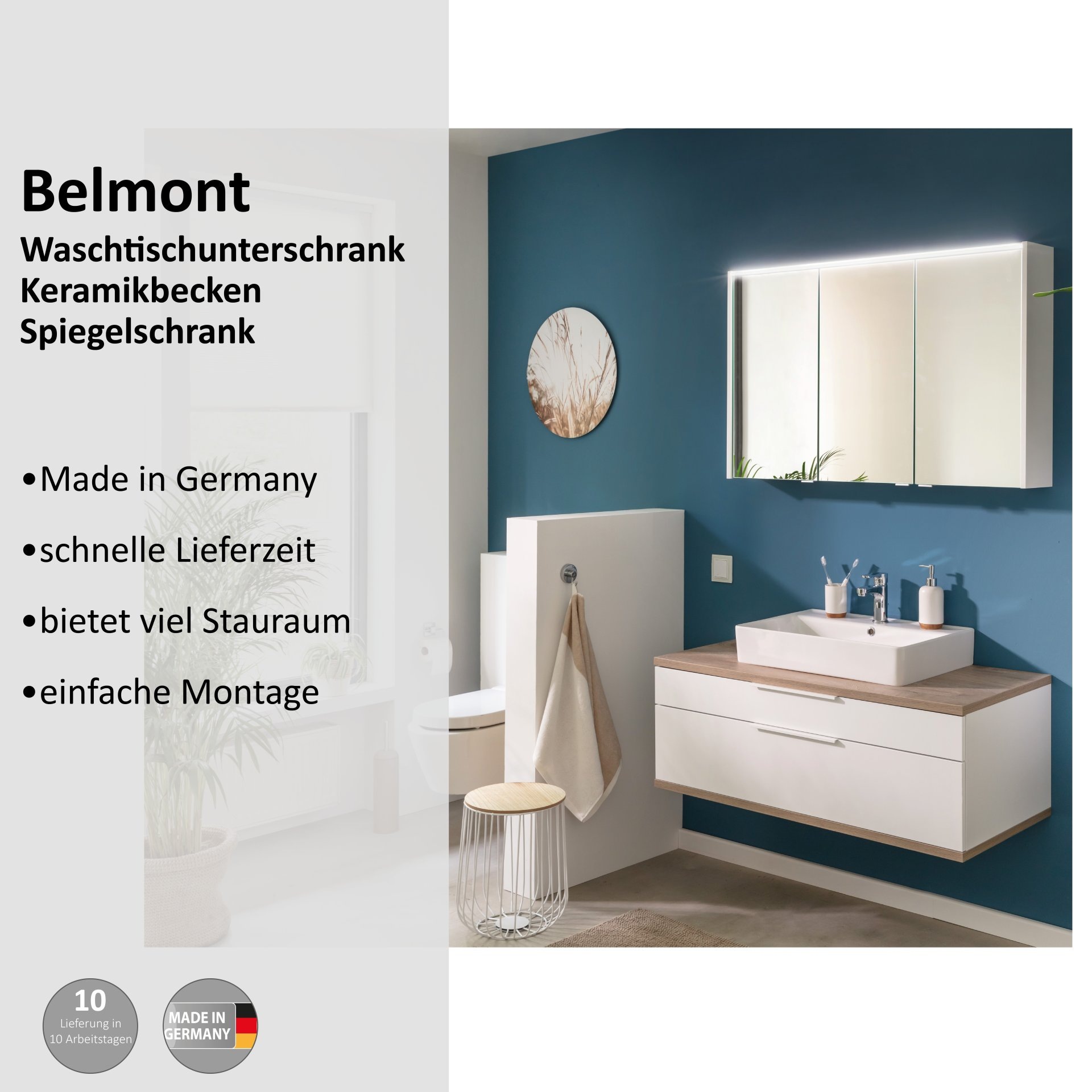 FACKELMANN Badmöbel-Set, (3 St.)