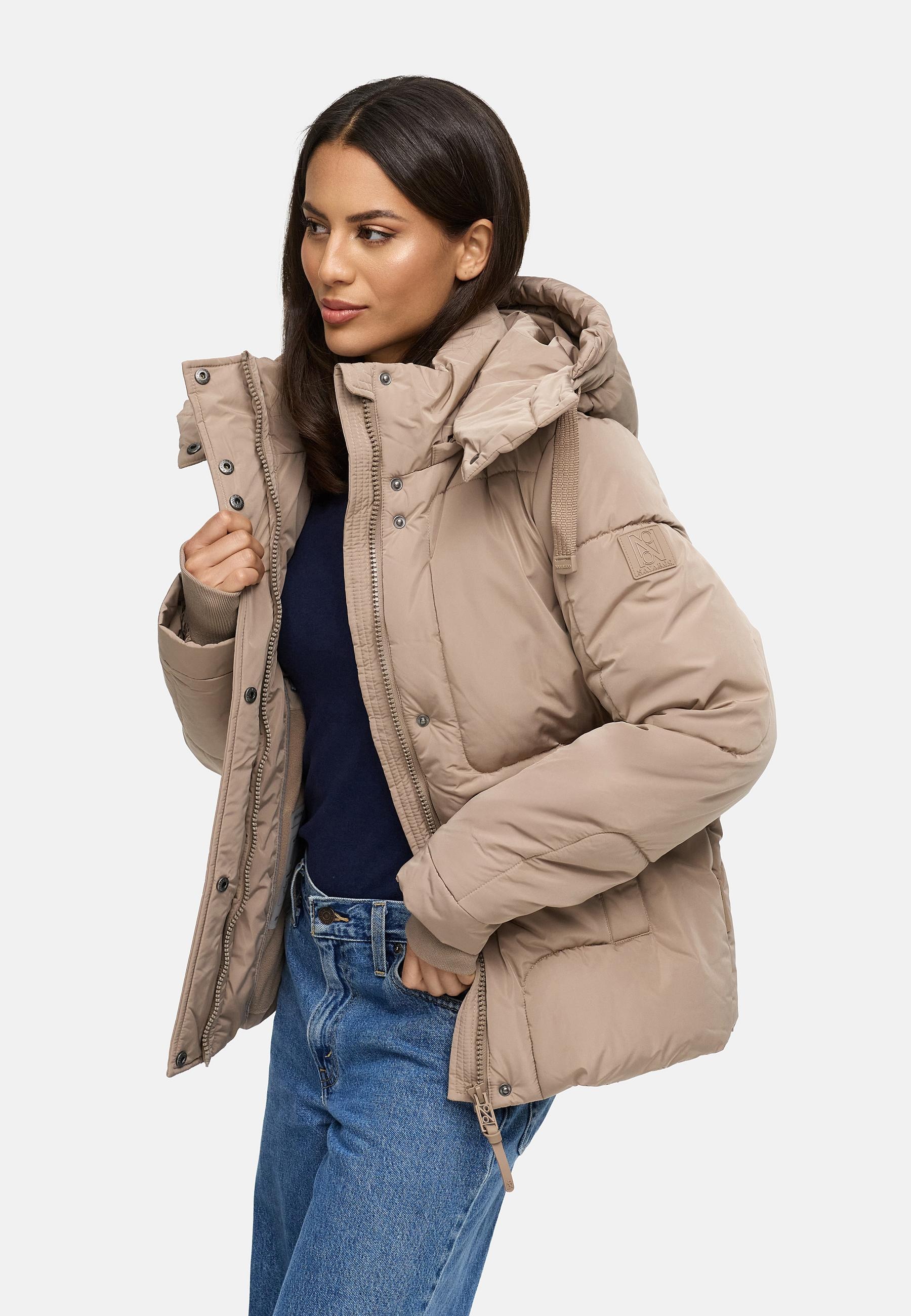 Navahoo Steppjacke »Zauberlicht 14«, mit Kapuze, Winterjacke mit abnehmbarer Kapuze und Fleece-Futter
