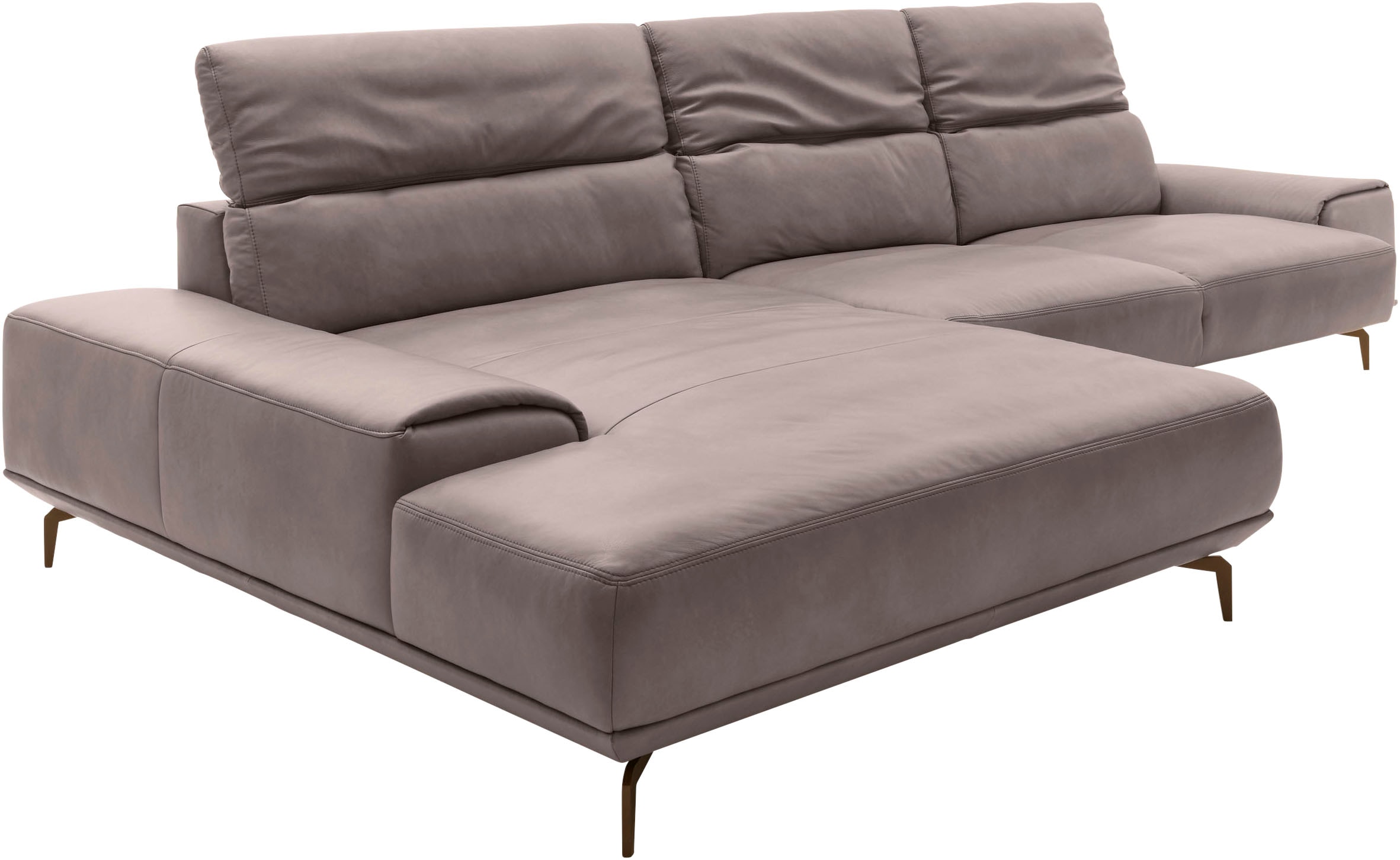 Musterring Wohnlandschaft »MR 2490«, Bronze-Fuß Sitzhöhe 46cm, wahlweise mit Funktionen, Maße 342 x 207 cm