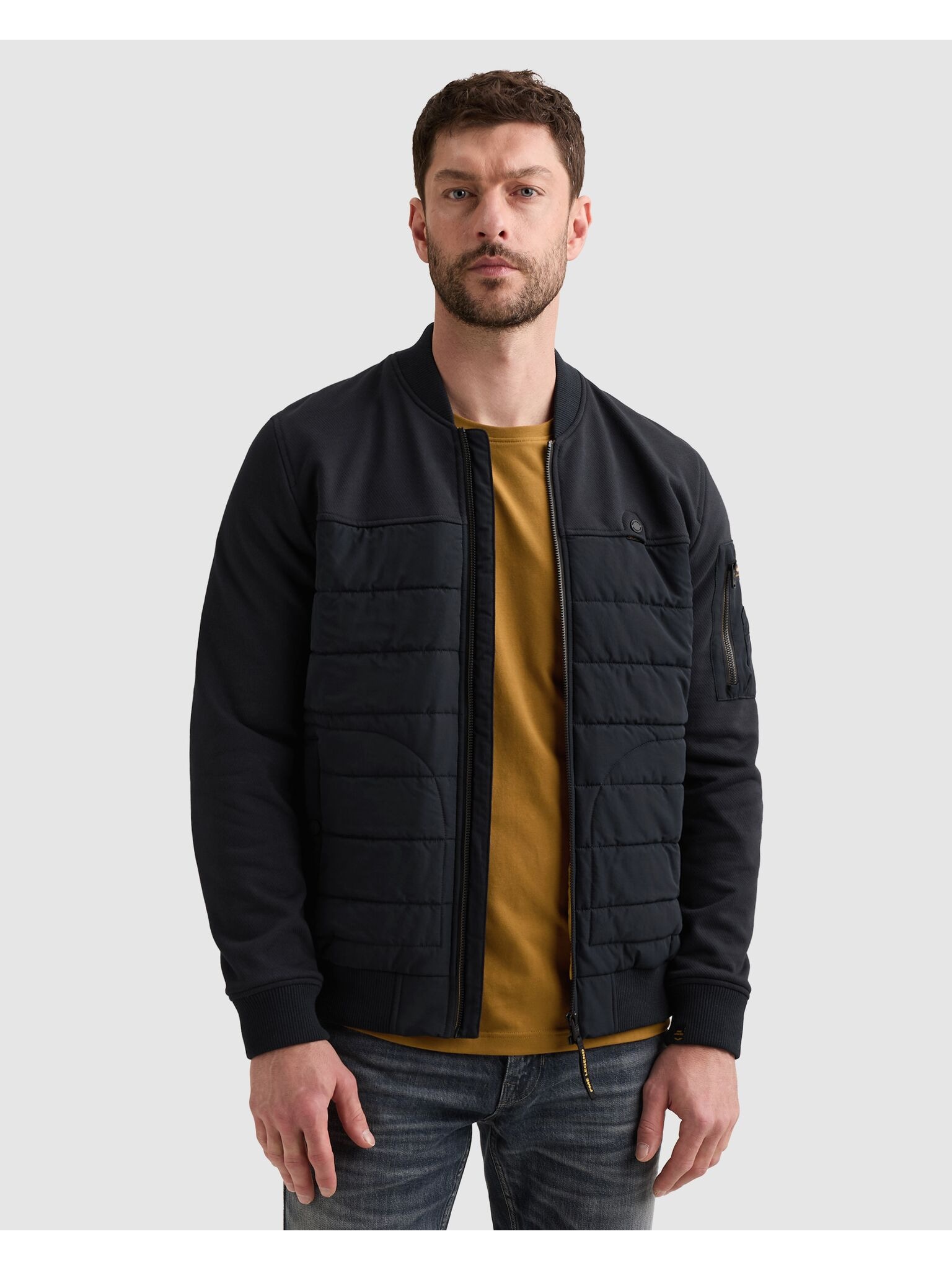 PME LEGEND Bomberjacke in gesteppter Optik, mit Reißverschluss