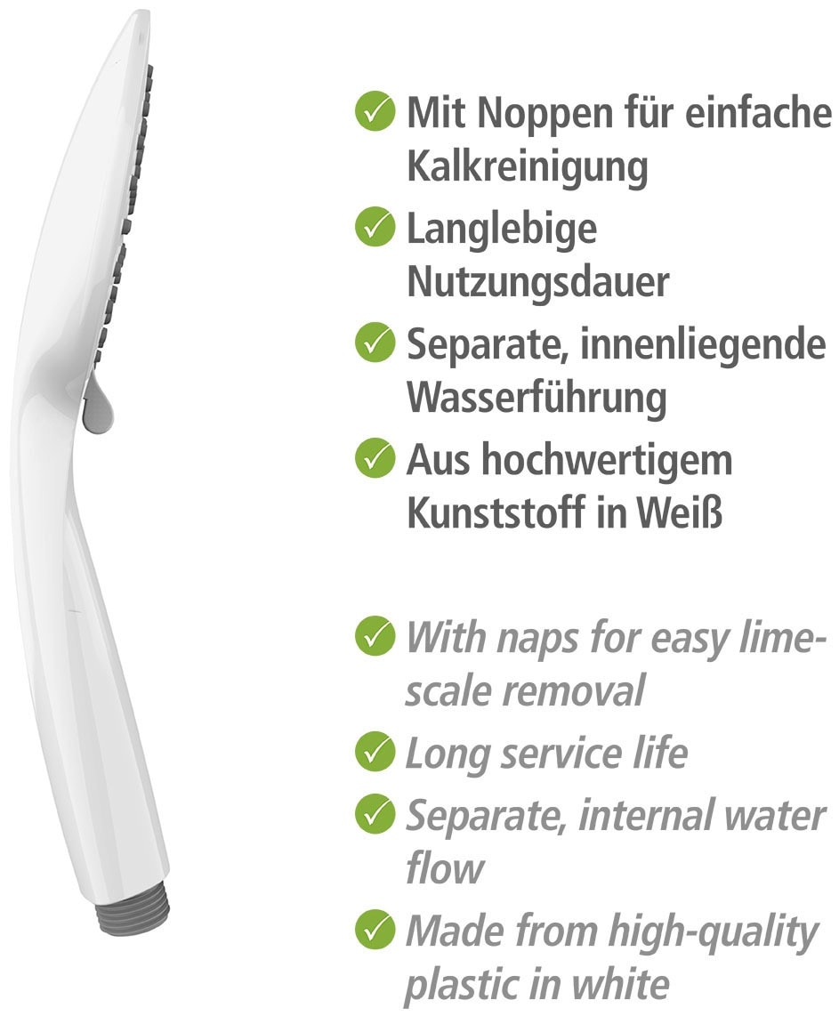 WENKO Handbrause »Young«, (1 tlg.), Weiß, Ø 11 cm