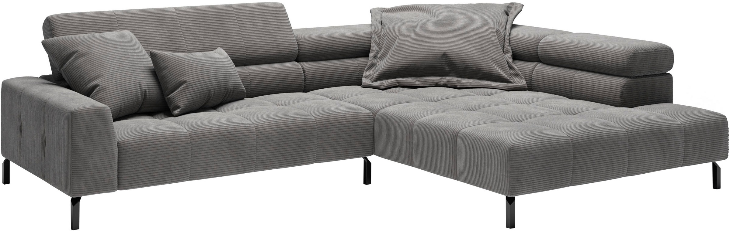 Places of Style Ecksofa »Cleveland, L-Form, incl. Kopfteilverstellung, Breite 311 cm«, wahlweise elektrischer Sitzvorzug