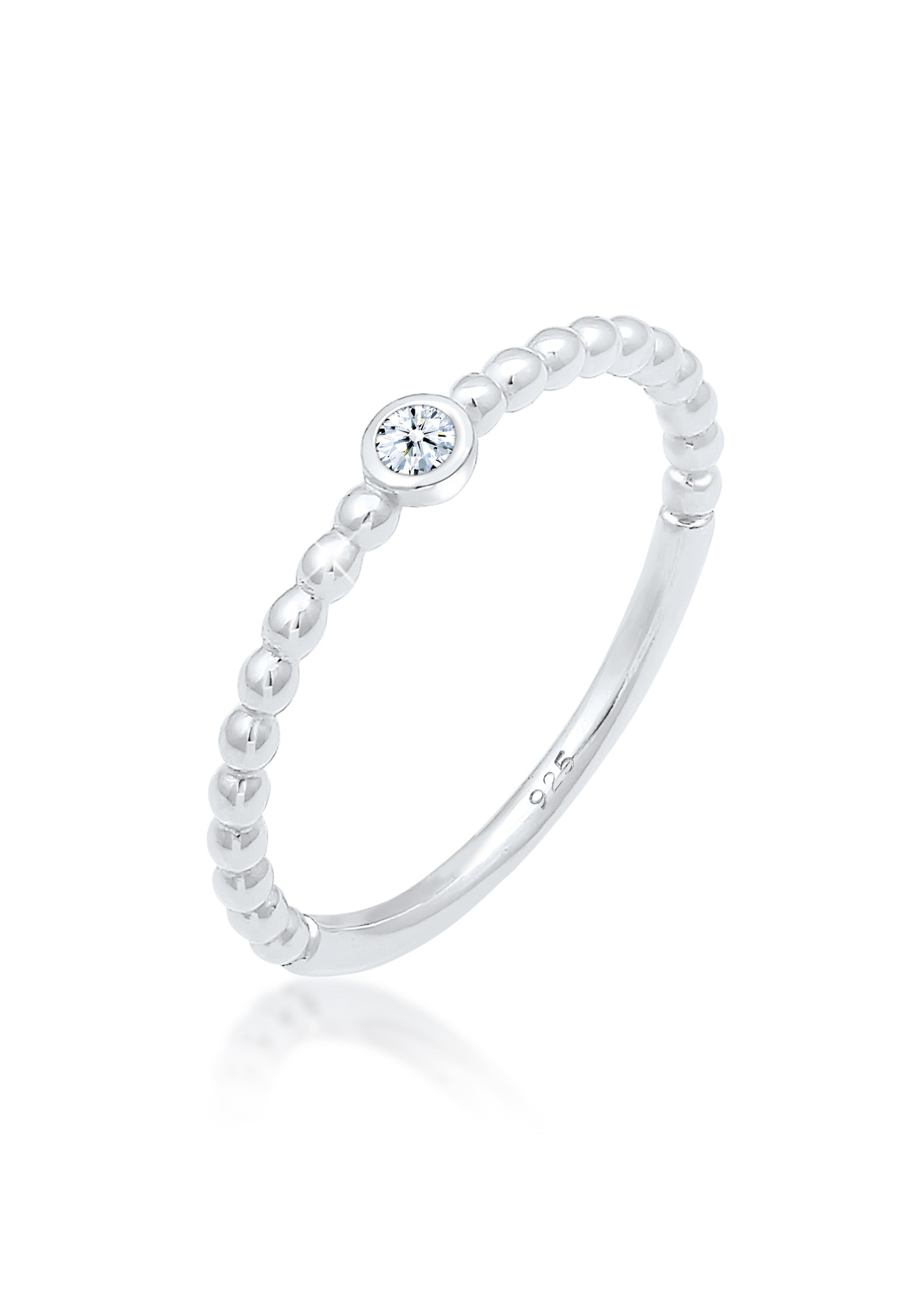 Elli DIAMONDS Verlobungsring »Verlobung Geo Kugeln Diamant (0.03ct) 925er Silber«