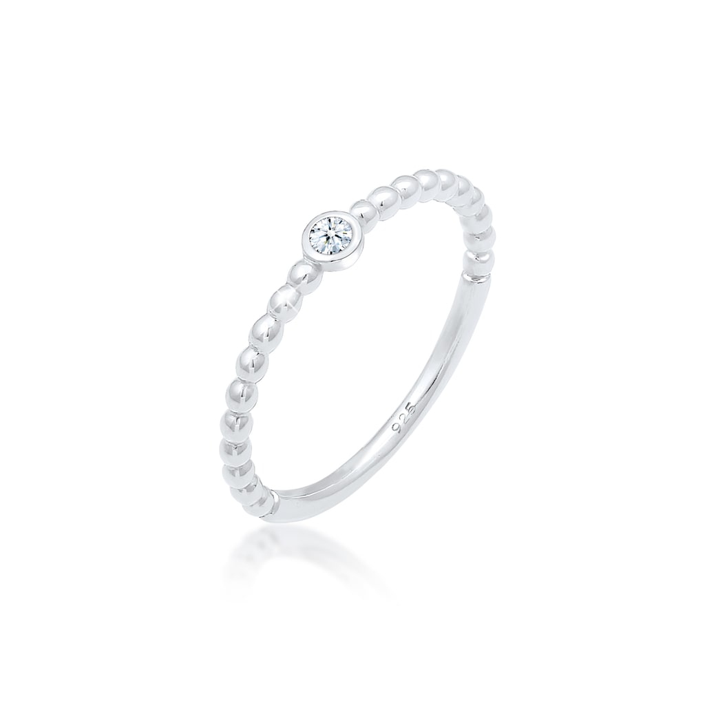 Elli DIAMONDS Verlobungsring »Verlobung Geo Kugeln Diamant (0.03ct) 925er Silber«