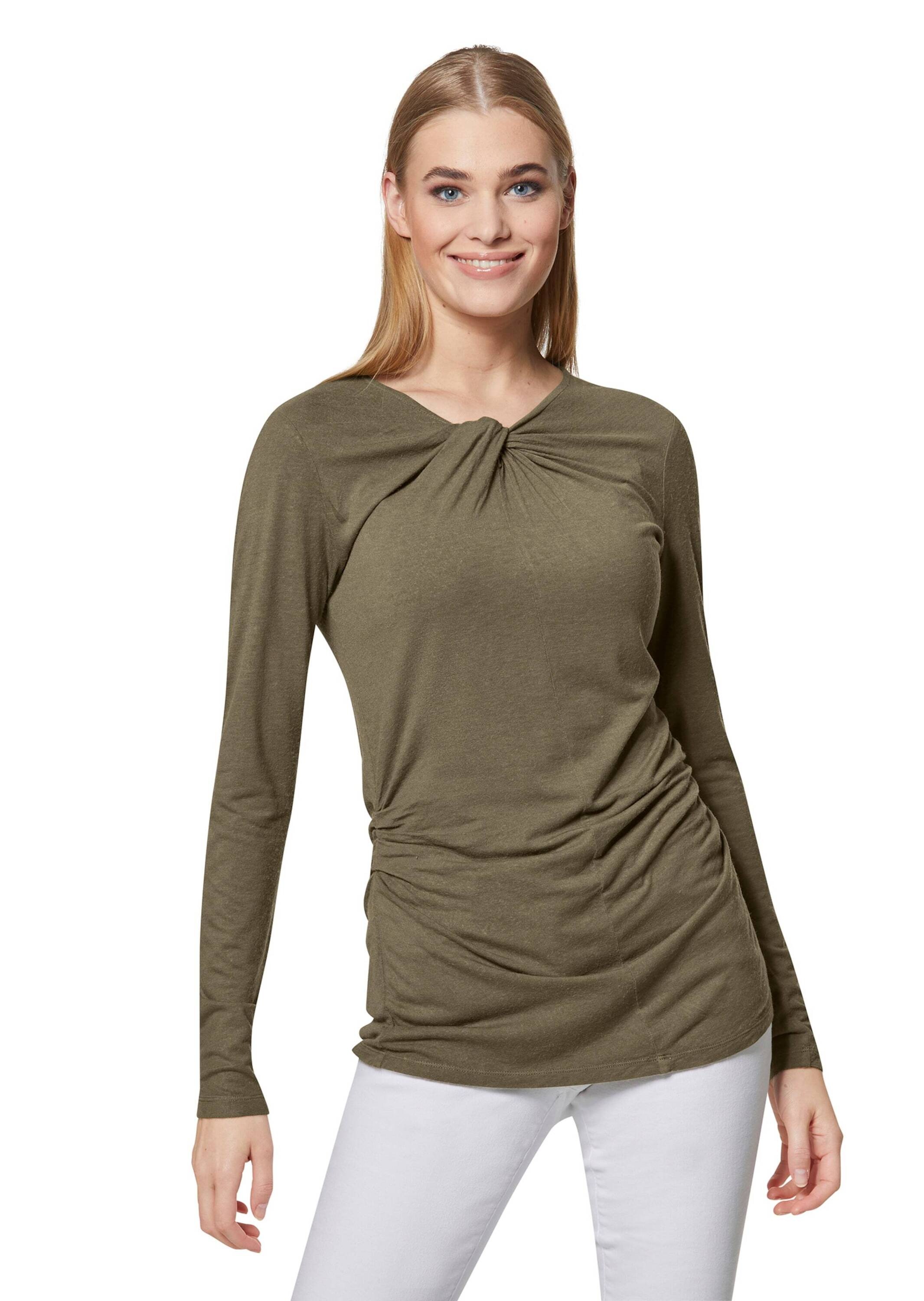 MADELEINE Langarmshirt »Shirt Langarm-Shirt mit Raff- und Knoten-Effekt«