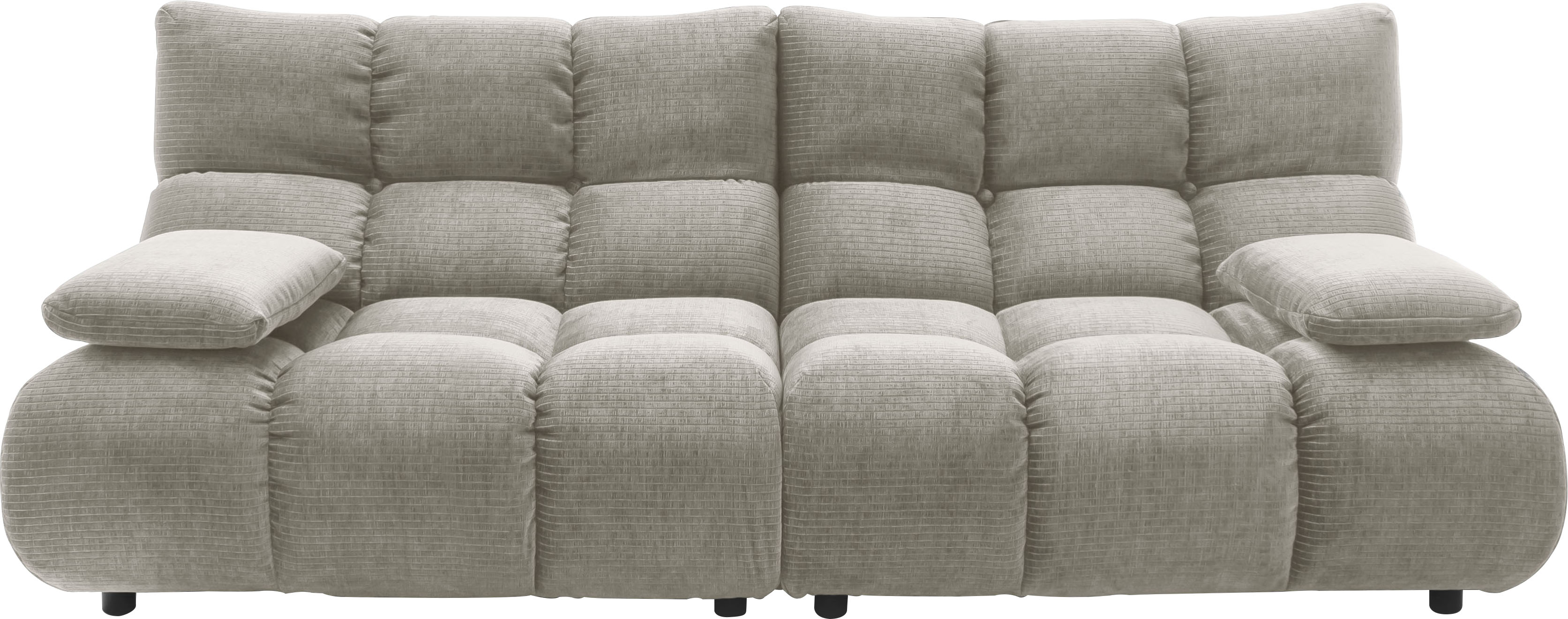 Home affaire 3-Sitzer "Cozy Bubble, mit klappbaren Armlehnen, Breite 220cm" mit eleganter Steppung, Rundumbezug & weicher Polsterung